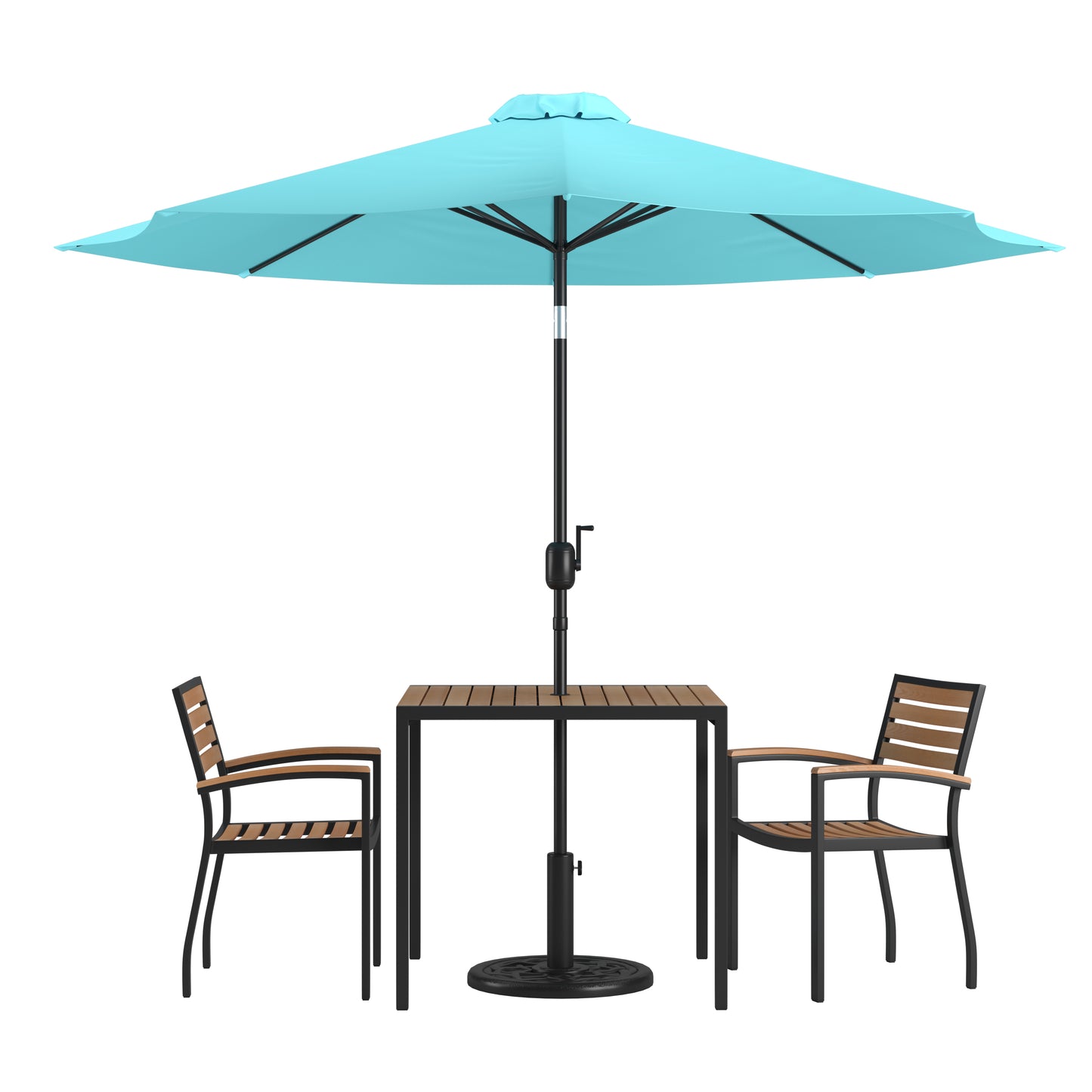 Table-2 Chairs-Umbrella & Base XU-DG-810060062-UB19BTL-GG