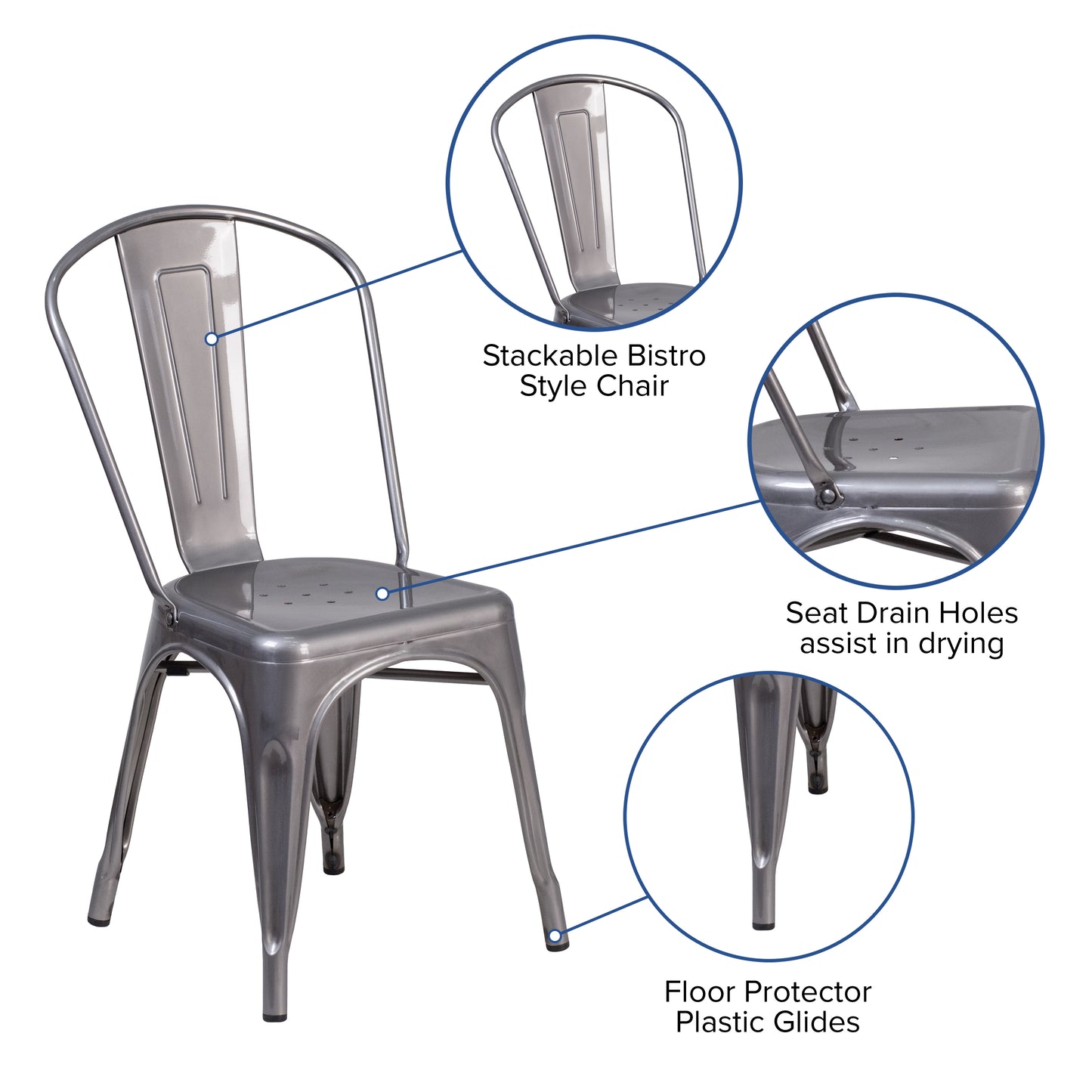 Clear Metal Indoor Chair XU-DG-TP001-GG