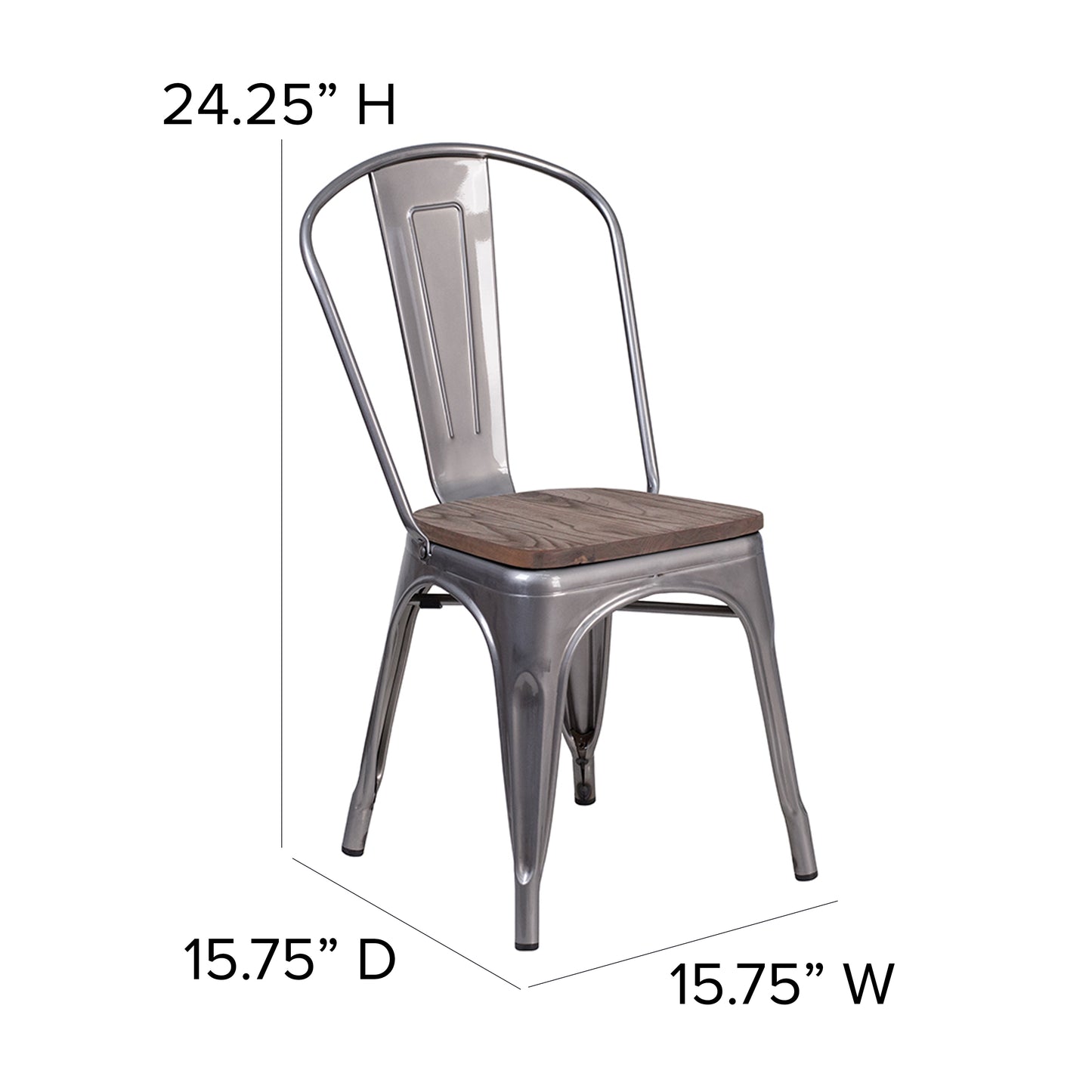 Clear Metal Stack Chair XU-DG-TP001-WD-GG