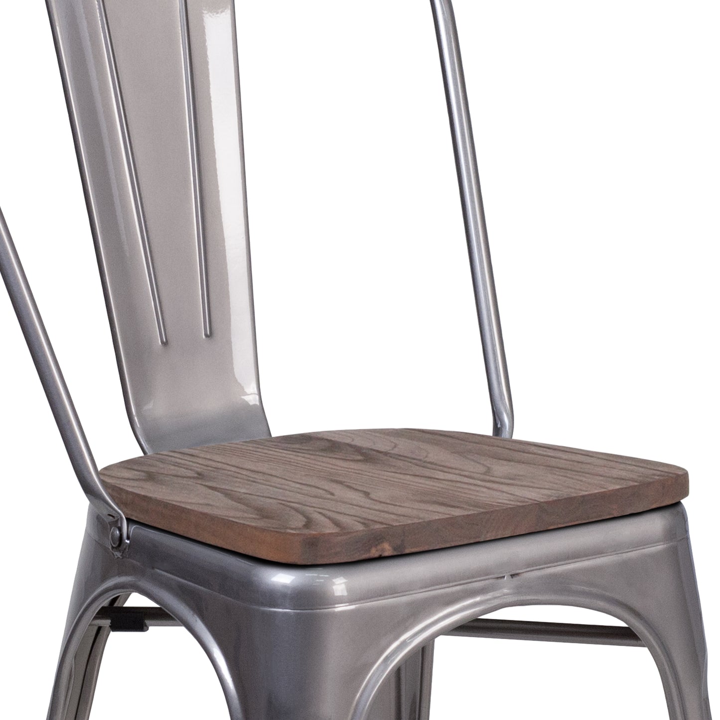 Clear Metal Stack Chair XU-DG-TP001-WD-GG