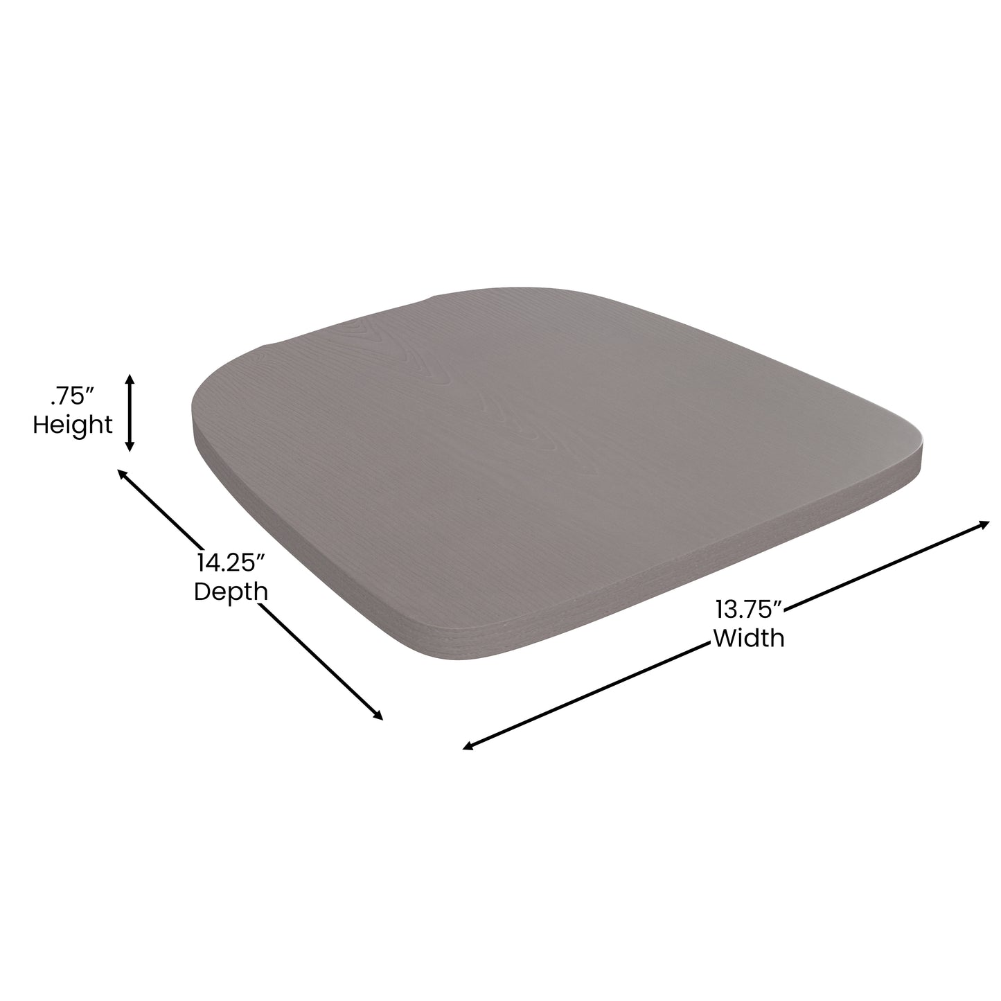 Clear Coat 24" Stool-Gray Seat XU-DG-TP001B-24-PL1G-GG