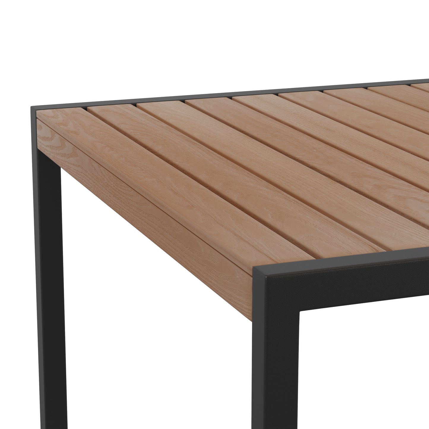 30"x 48" Faux Teak Patio Table XU-DG-UH3048-GG