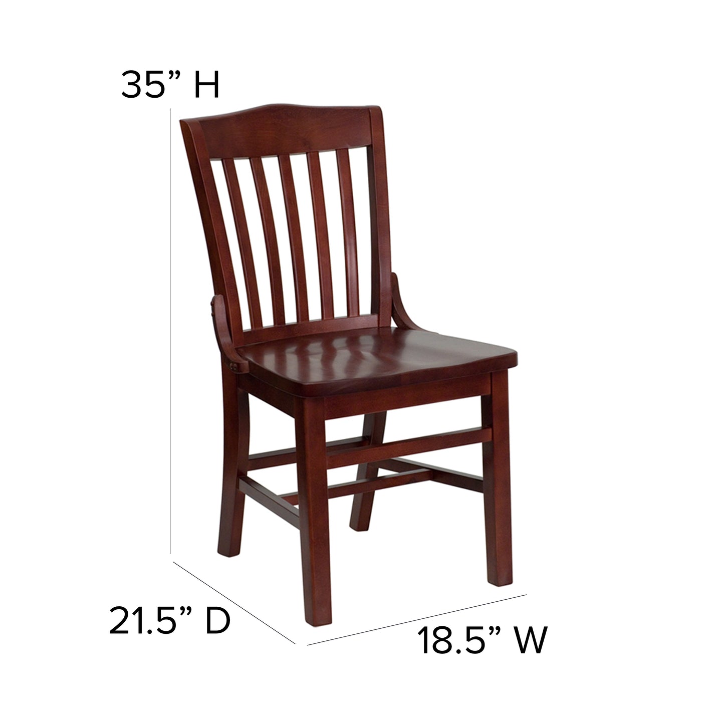 Mahogany Wood Dining Chair XU-DG-W0006-MAH-GG