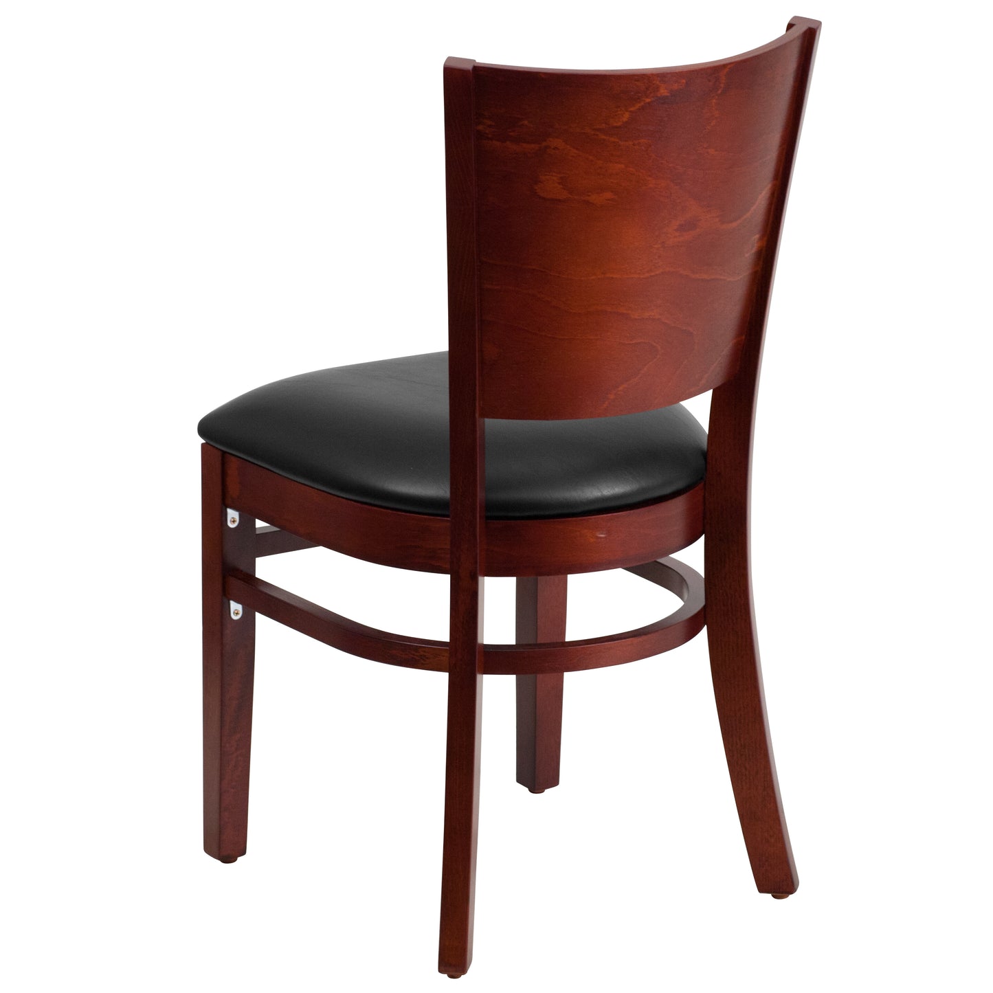 Mahogany Wood Chair-Blk Vinyl XU-DG-W0094B-MAH-BLKV-GG