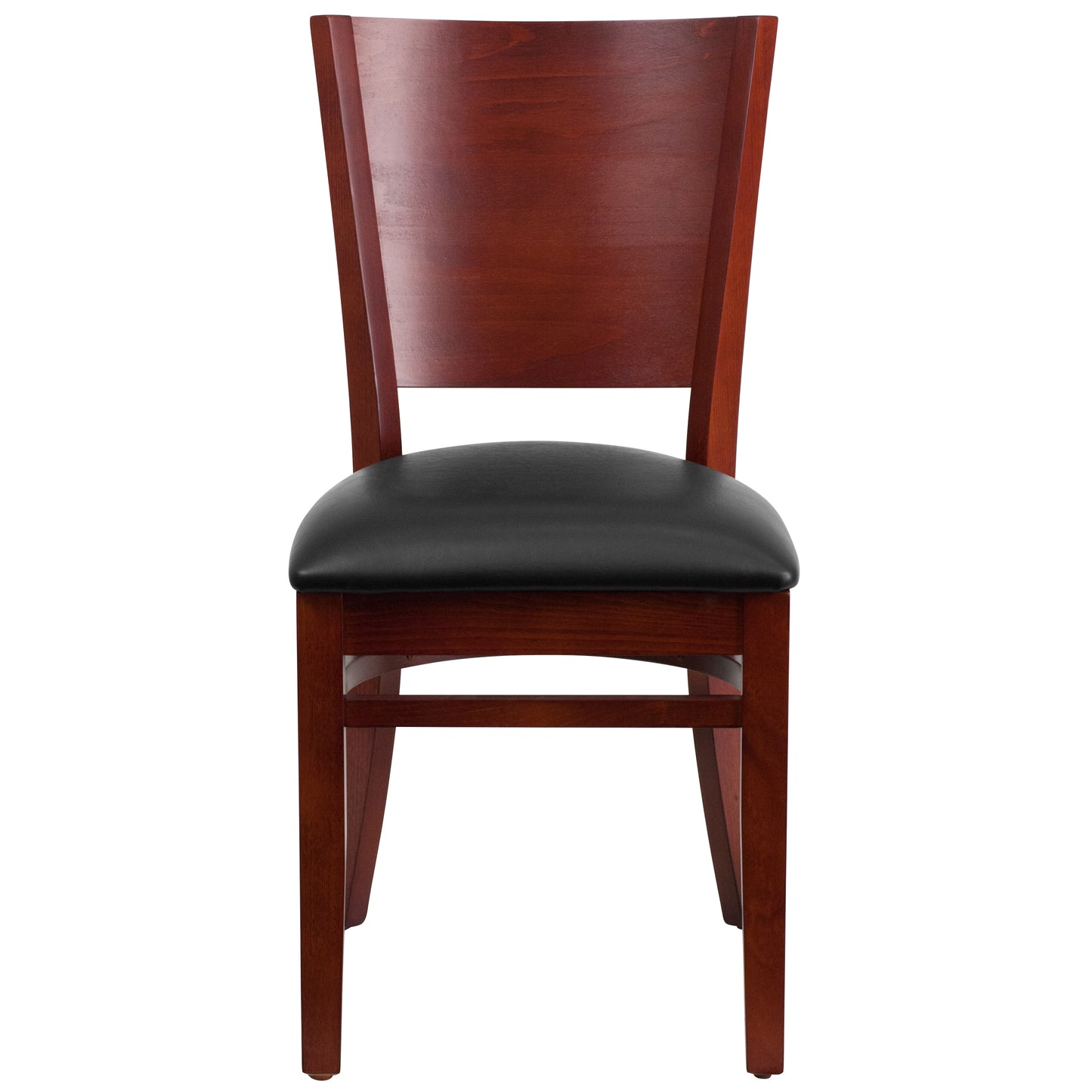 Mahogany Wood Chair-Blk Vinyl XU-DG-W0094B-MAH-BLKV-GG