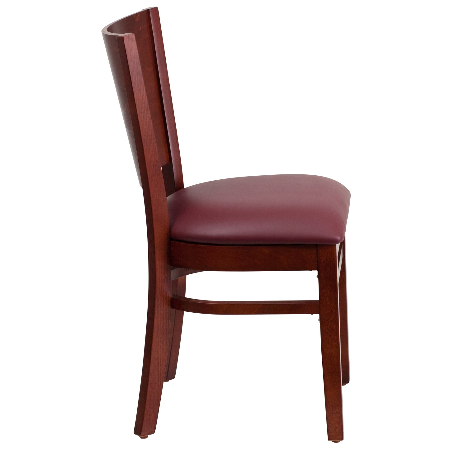 Mahogany Wood Chair-Burg Vinyl XU-DG-W0094B-MAH-BURV-GG