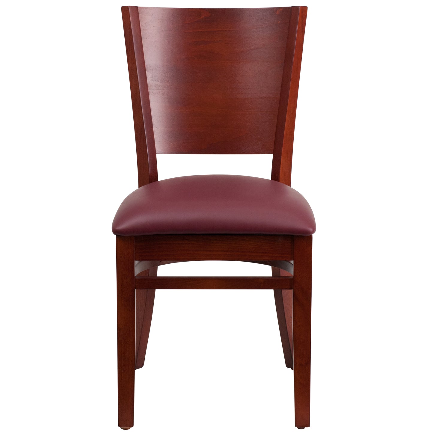 Mahogany Wood Chair-Burg Vinyl XU-DG-W0094B-MAH-BURV-GG