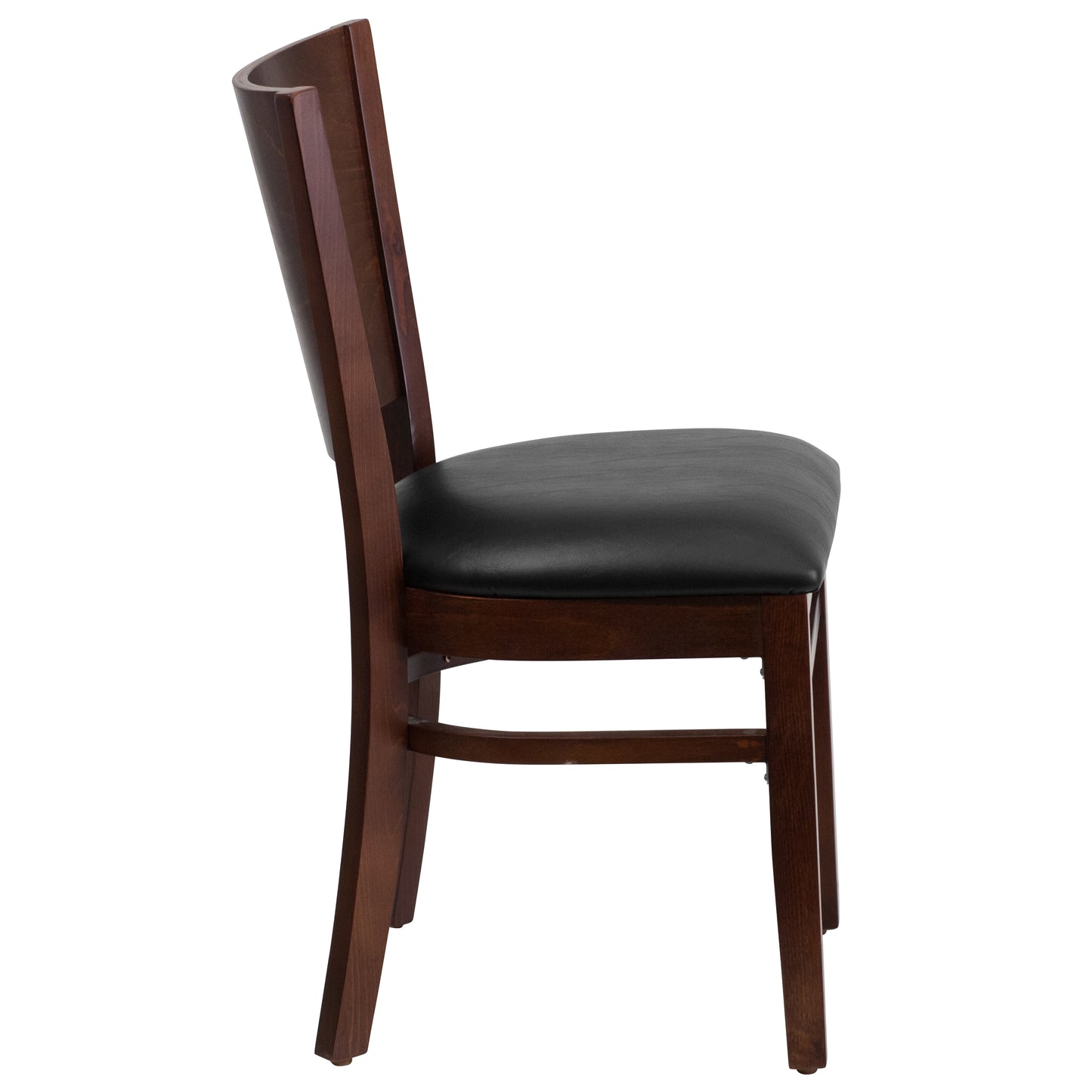 Walnut Wood Chair-Blk Vinyl XU-DG-W0094B-WAL-BLKV-GG