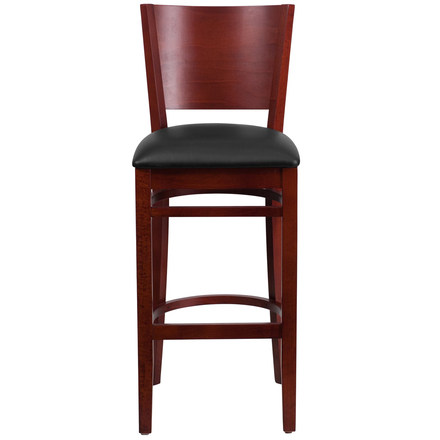 Mahogany Wood Stool-Blk Vinyl XU-DG-W0094BAR-MAH-BLKV-GG