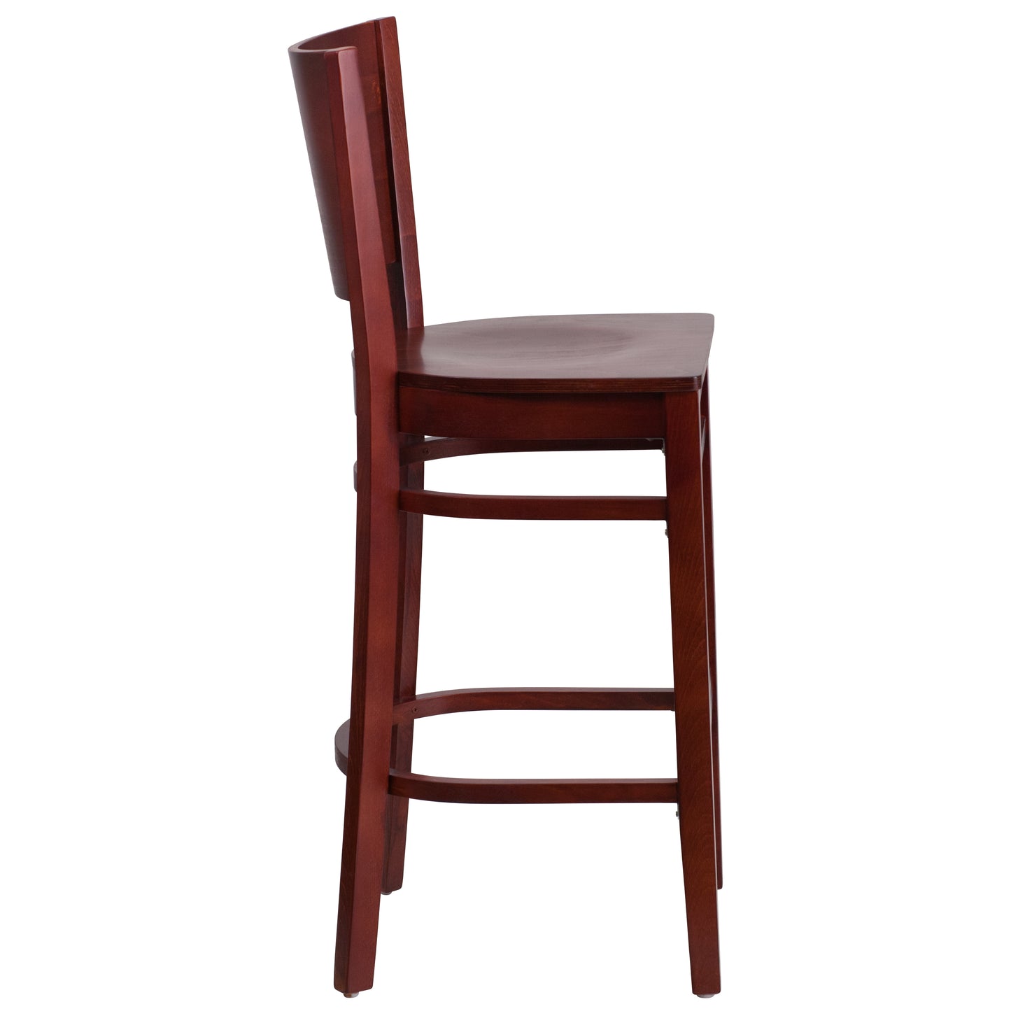 Mahogany Wood Stool XU-DG-W0094BAR-MAH-MAH-GG