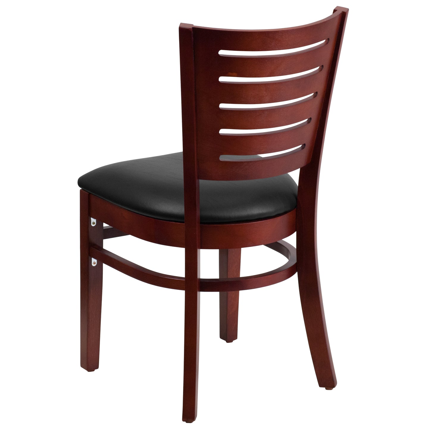 Mahogany Wood Chair-Blk Vinyl XU-DG-W0108-MAH-BLKV-GG