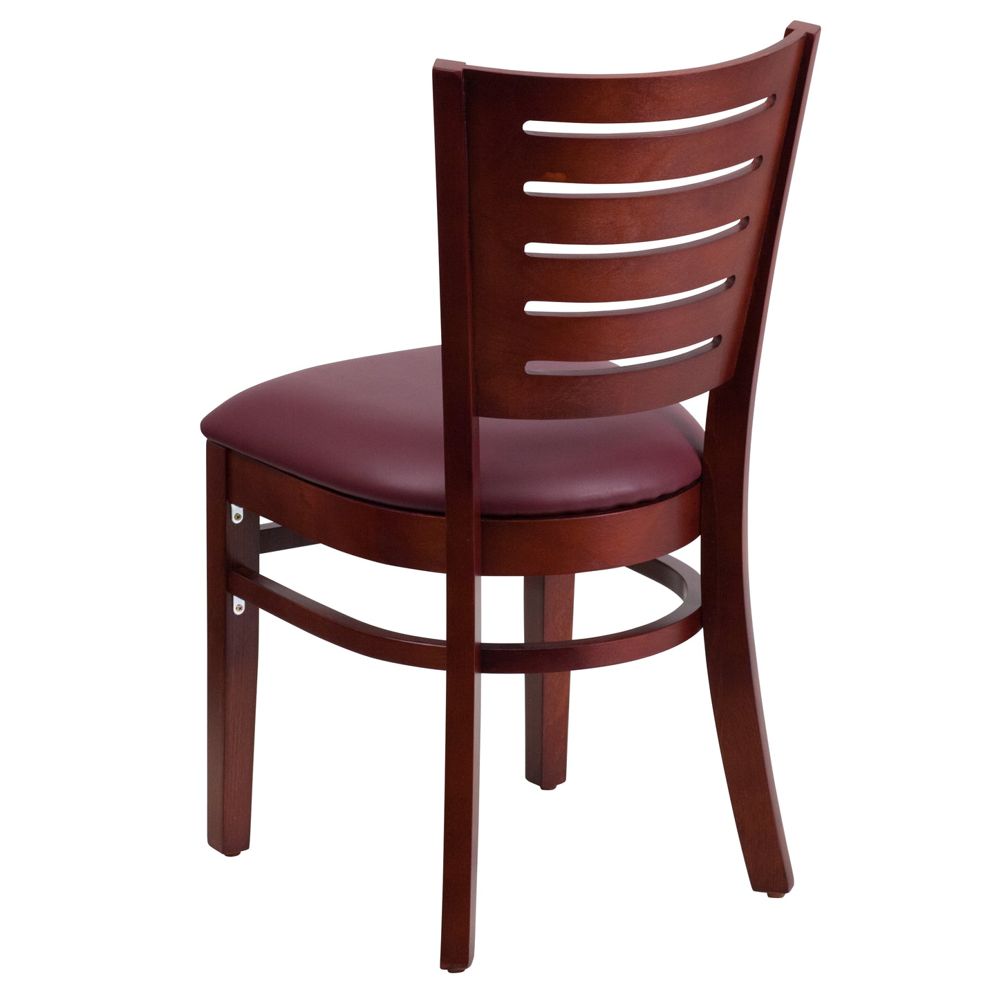 Mahogany Wood Chair-Burg Vinyl XU-DG-W0108-MAH-BURV-GG