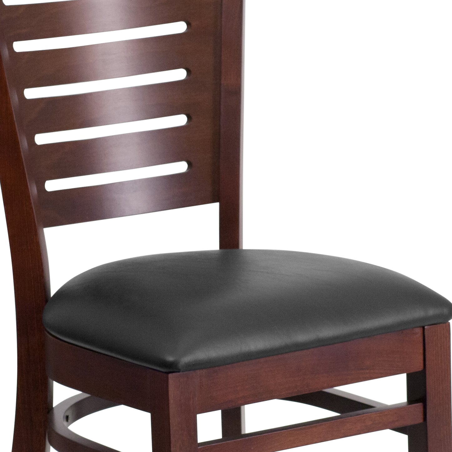 Walnut Wood Chair-Blk Vinyl XU-DG-W0108-WAL-BLKV-GG