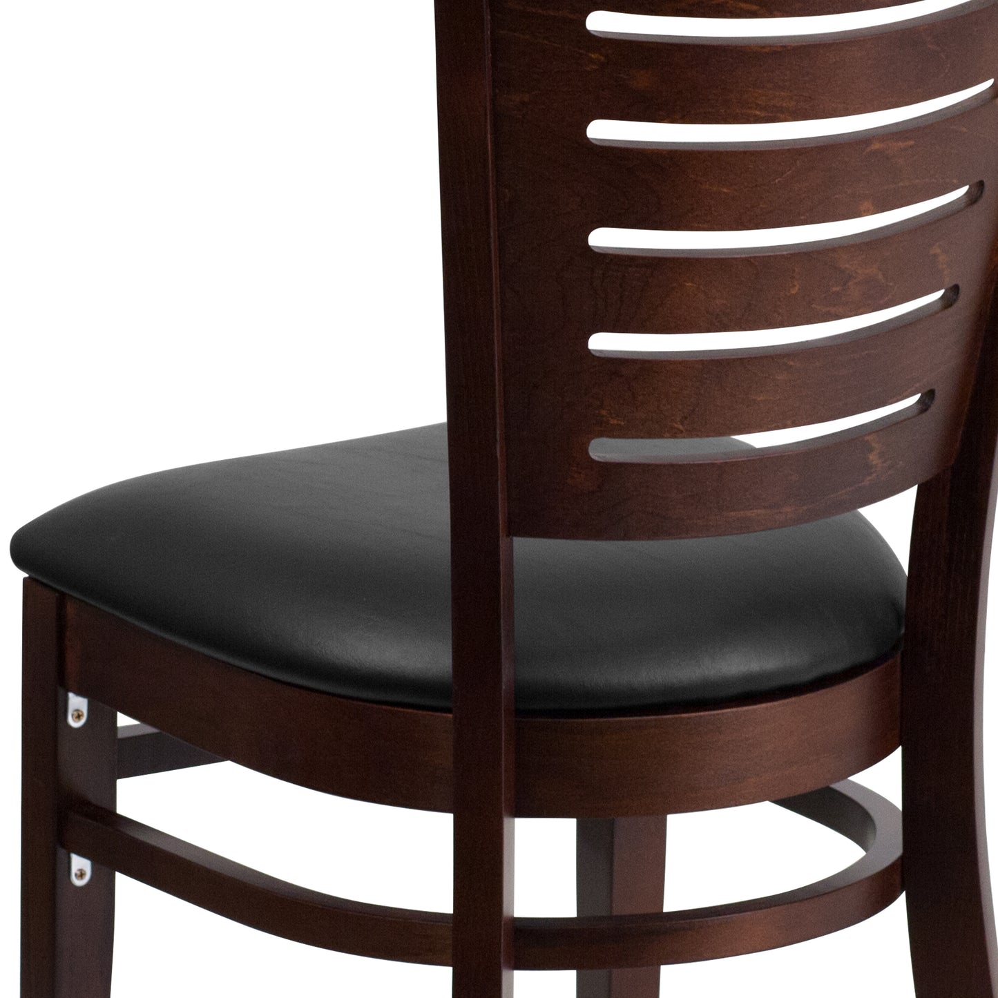 Walnut Wood Chair-Blk Vinyl XU-DG-W0108-WAL-BLKV-GG