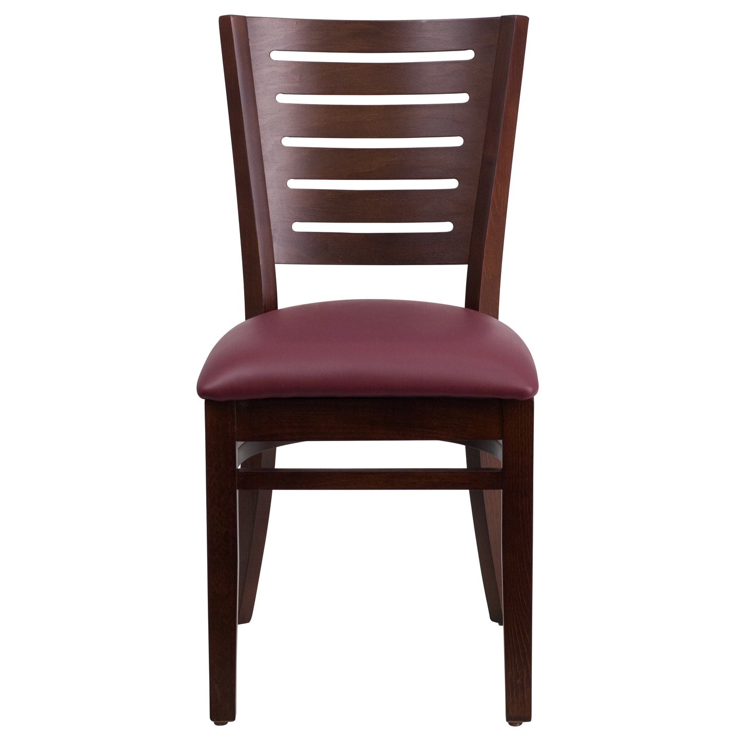 Walnut Wood Chair-Burg Vinyl XU-DG-W0108-WAL-BURV-GG