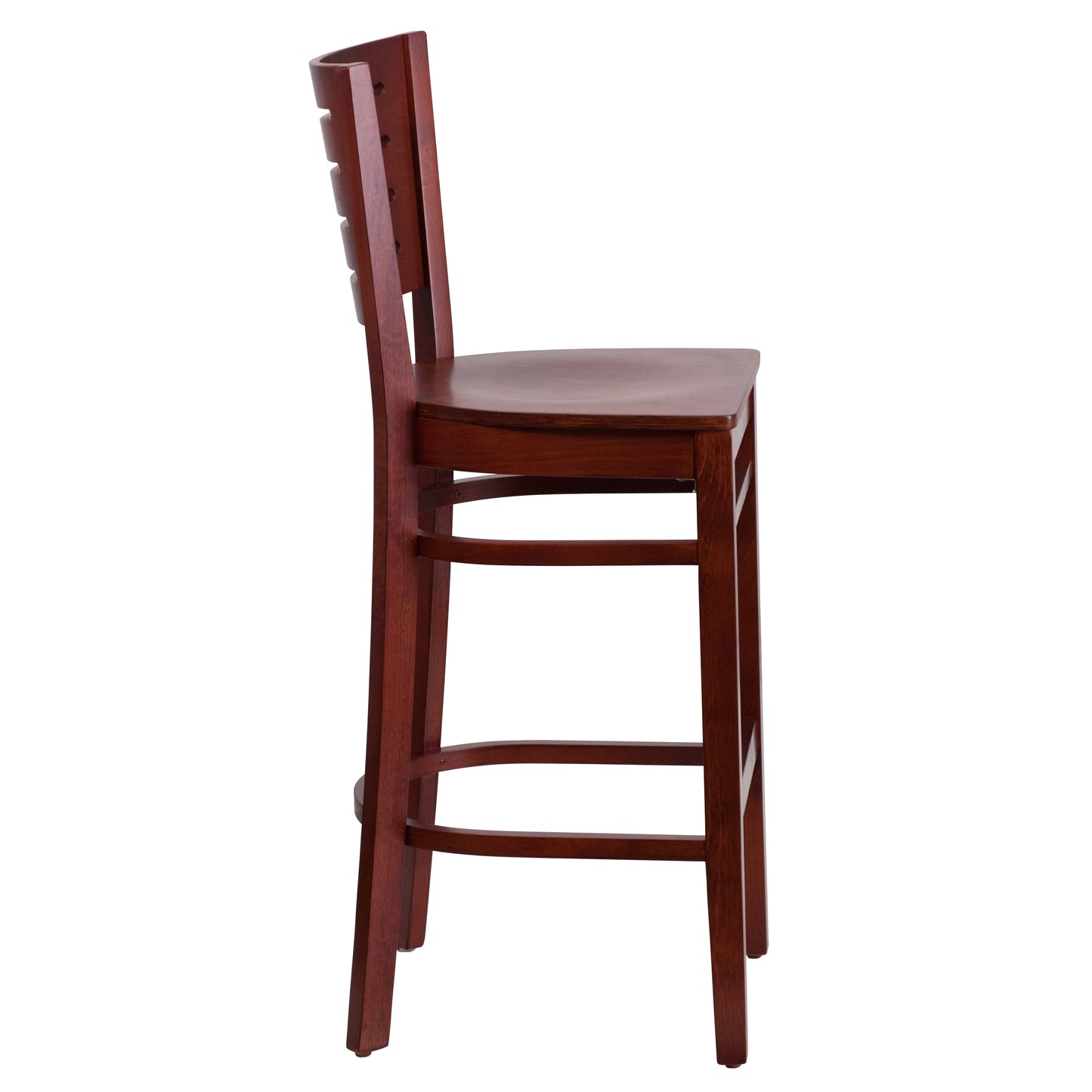 Mahogany Wood Stool XU-DG-W0108BBAR-MAH-MAH-GG