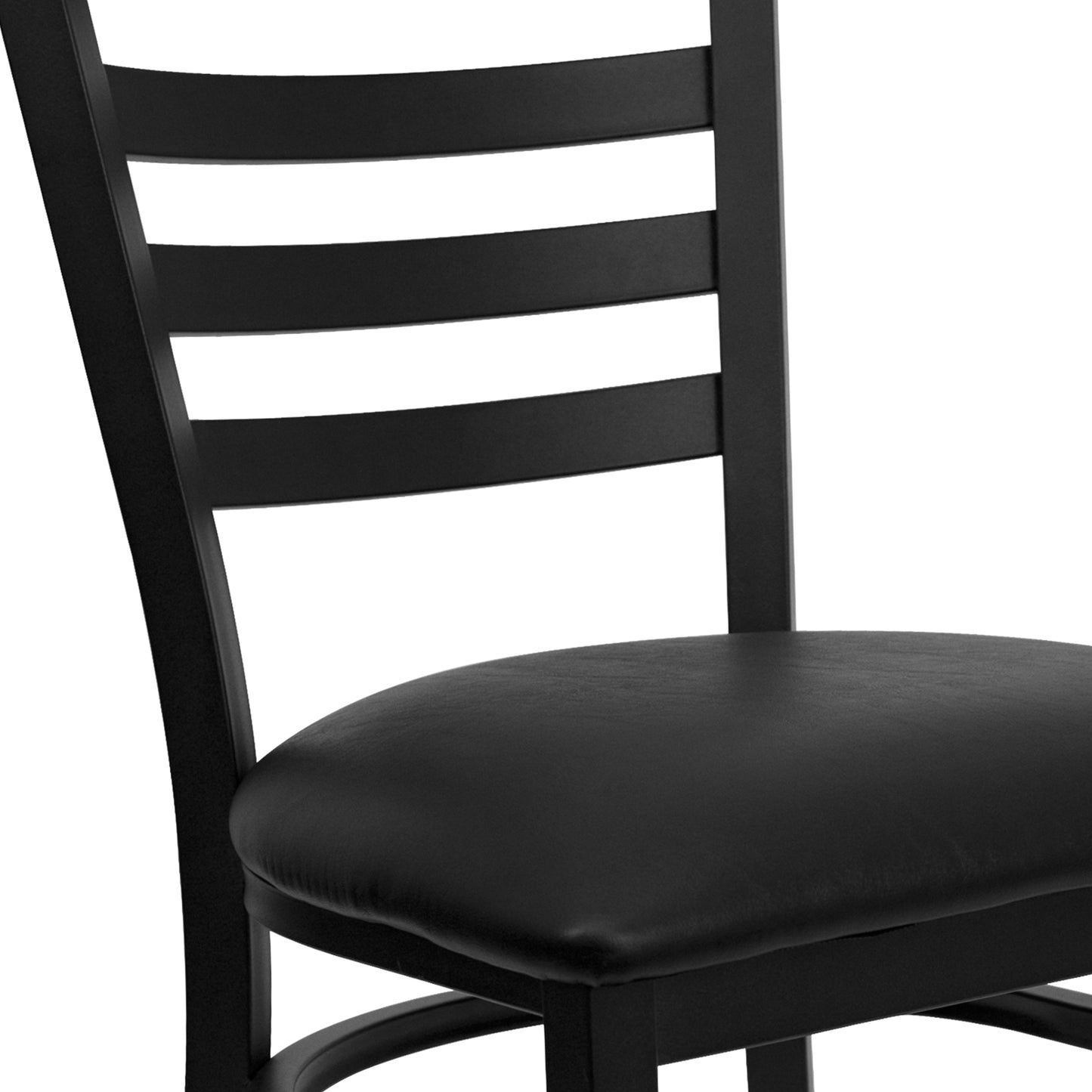 Black Ladder Chair-Black Seat XU-DG694BLAD-BLKV-GG