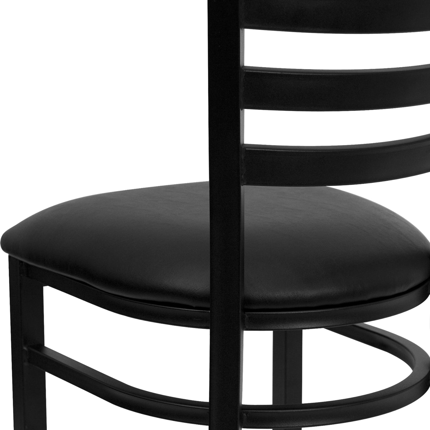 Black Ladder Chair-Black Seat XU-DG694BLAD-BLKV-GG