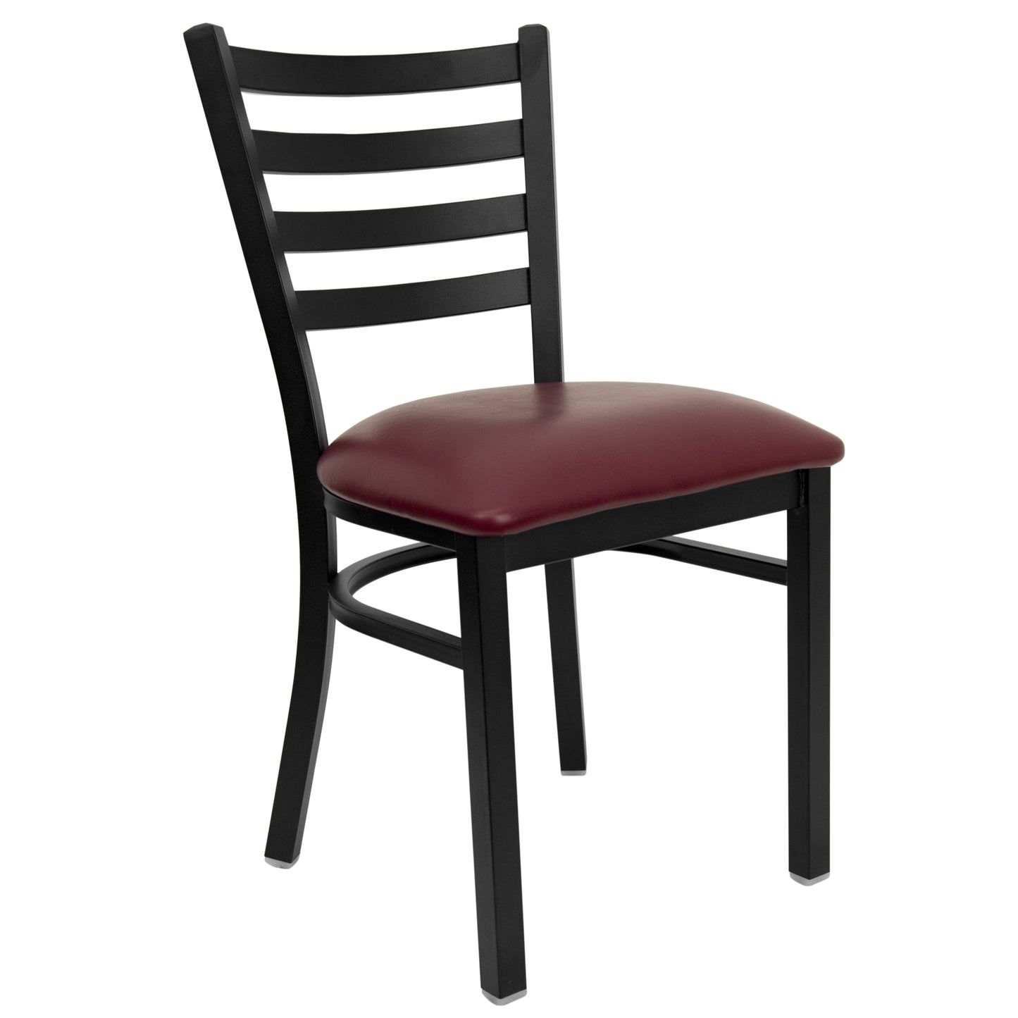 Black Ladder Chair-Burg Seat XU-DG694BLAD-BURV-GG