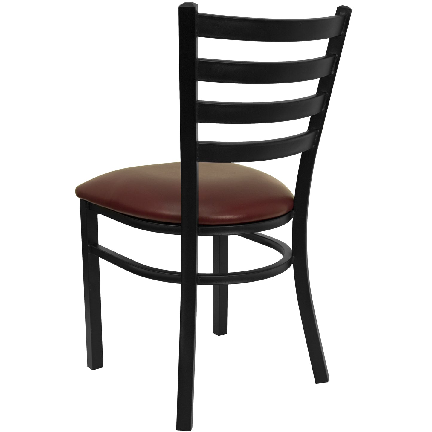 Black Ladder Chair-Burg Seat XU-DG694BLAD-BURV-GG