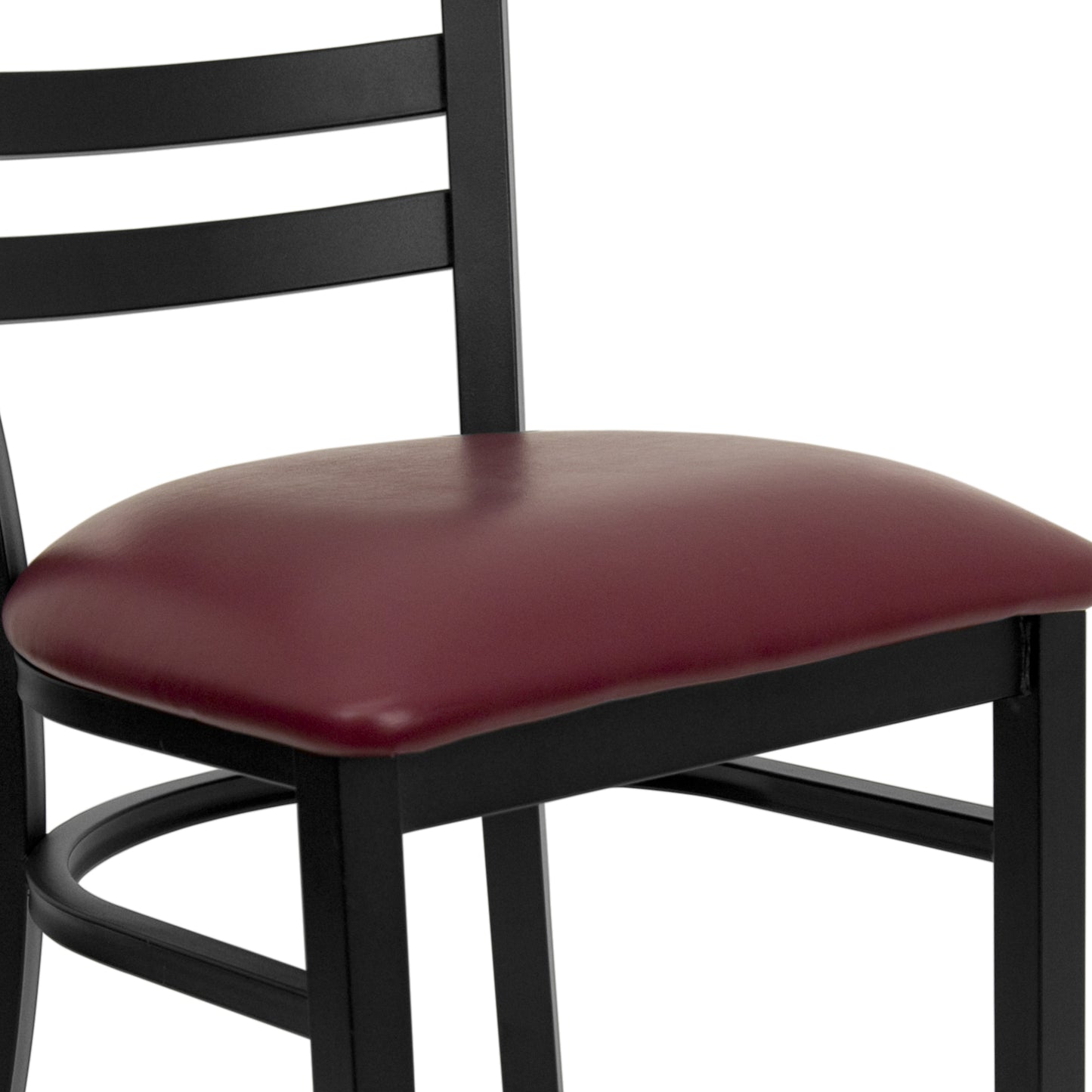 Black Ladder Chair-Burg Seat XU-DG694BLAD-BURV-GG