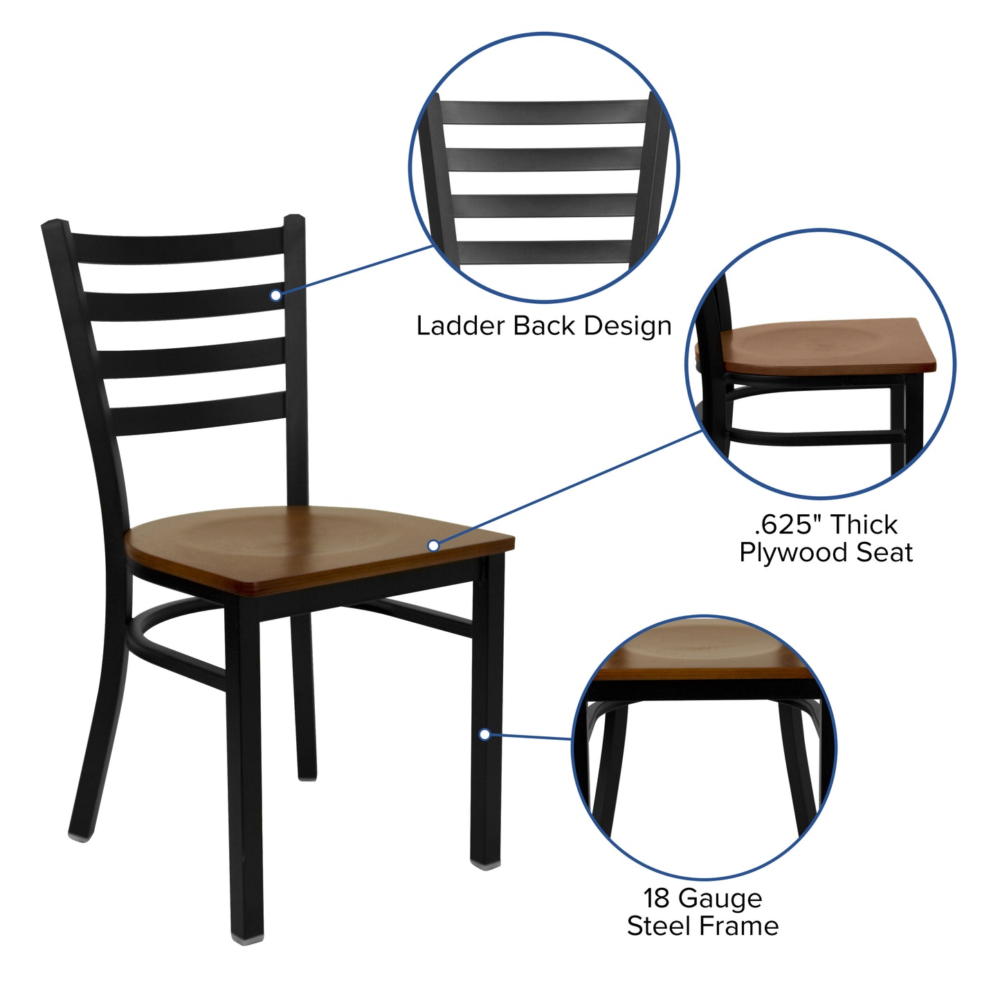 Metal Dining Chair for High Traffic Businesses