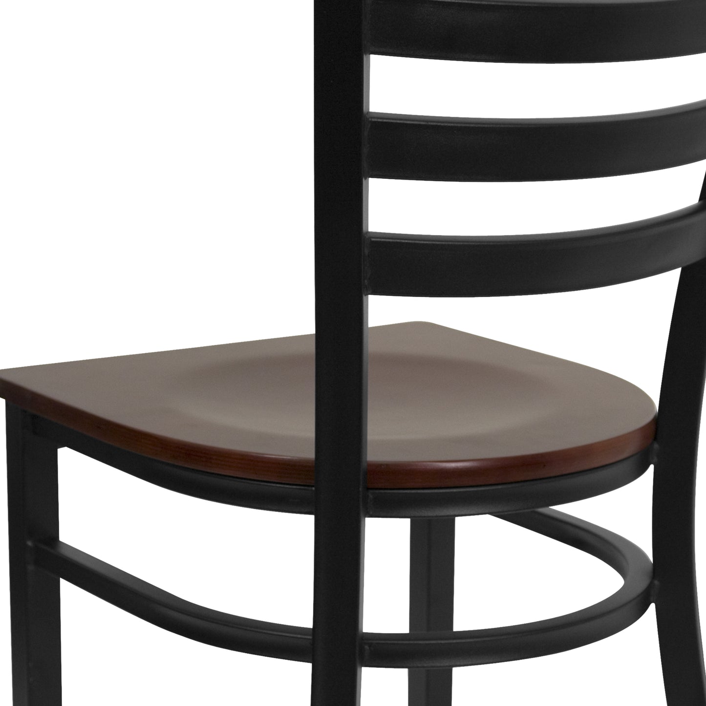 Black Ladder Chair-Mah Seat XU-DG694BLAD-MAHW-GG