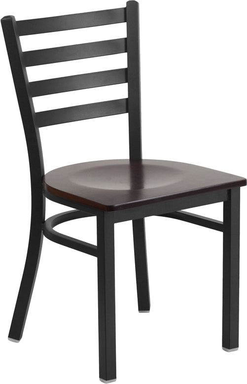 Black Ladder Chair-Wal Seat XU-DG694BLAD-WALW-GG