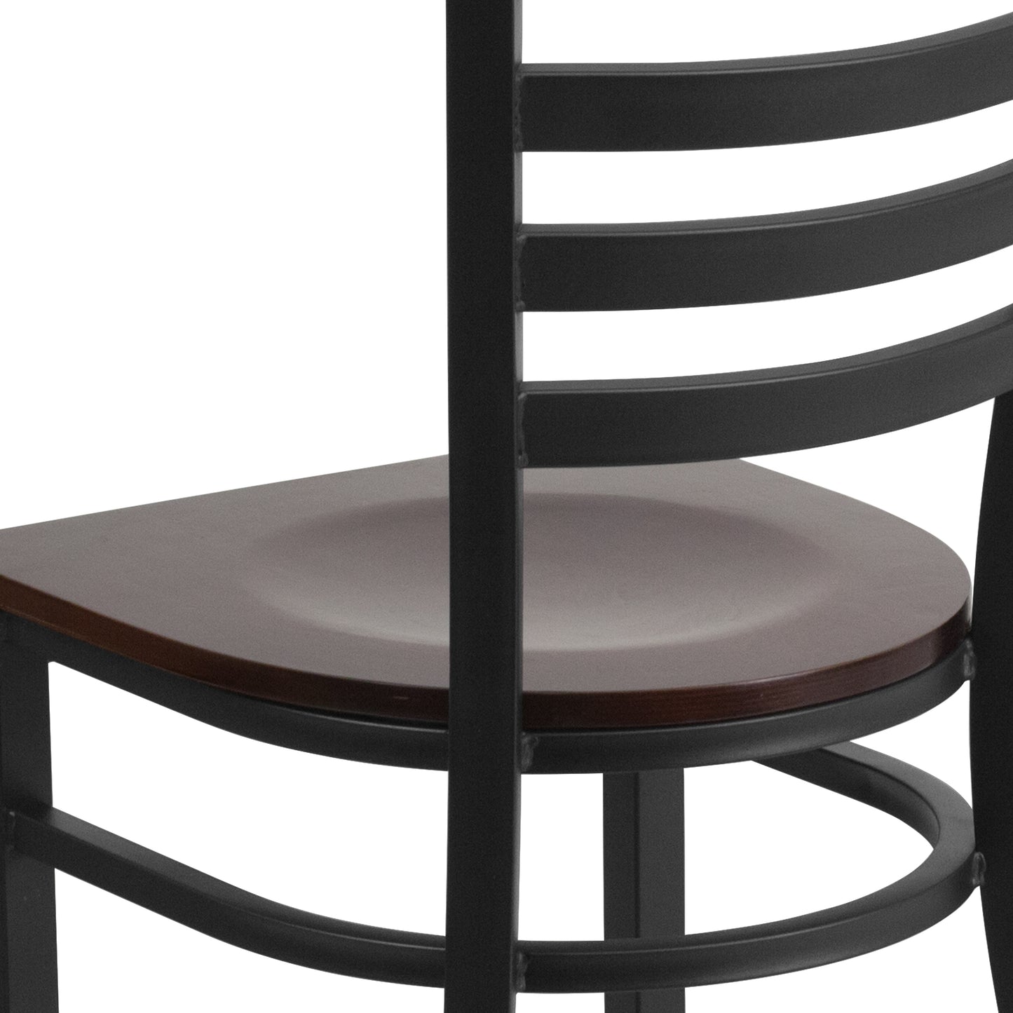 Black Ladder Chair-Wal Seat XU-DG694BLAD-WALW-GG