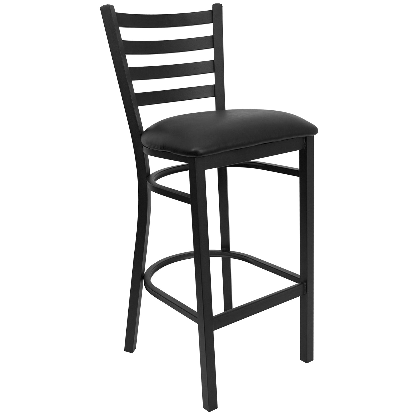 Black Ladder Stool-Black Seat XU-DG697BLAD-BAR-BLKV-GG