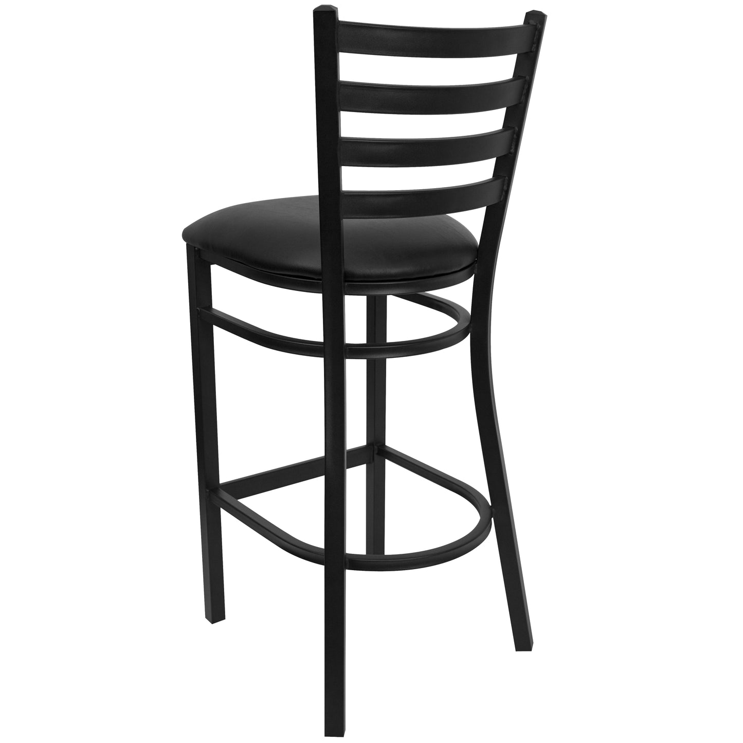 Black Ladder Stool-Black Seat XU-DG697BLAD-BAR-BLKV-GG