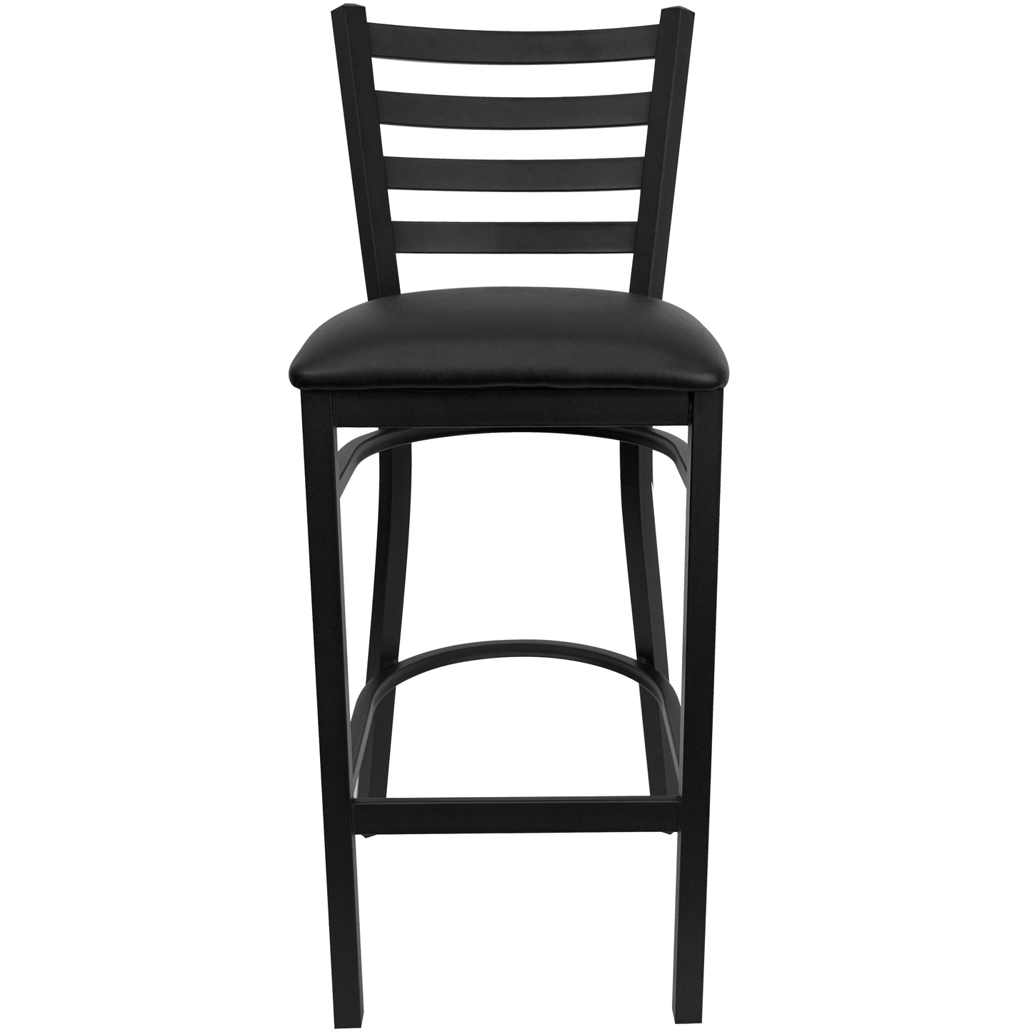 Black Ladder Stool-Black Seat XU-DG697BLAD-BAR-BLKV-GG