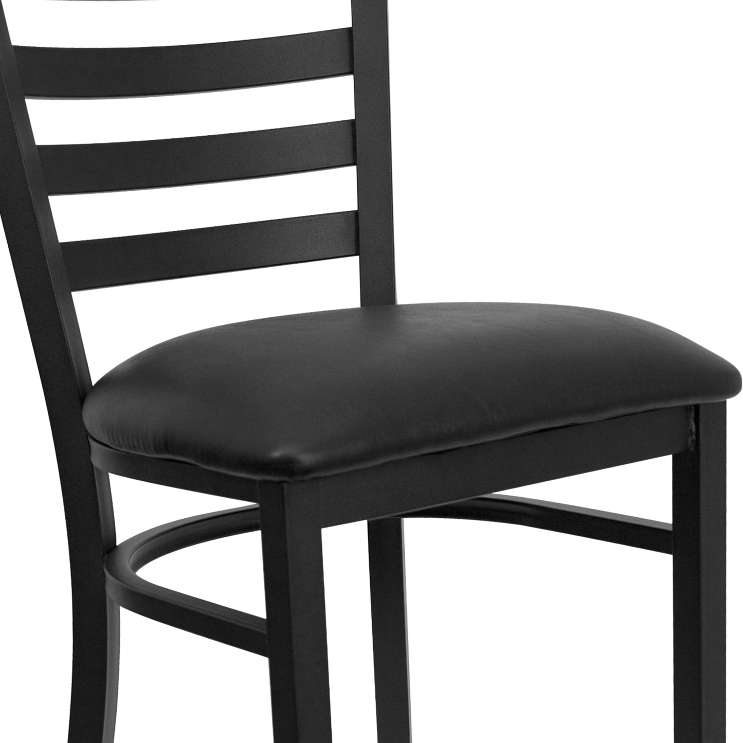 Black Ladder Stool-Black Seat XU-DG697BLAD-BAR-BLKV-GG