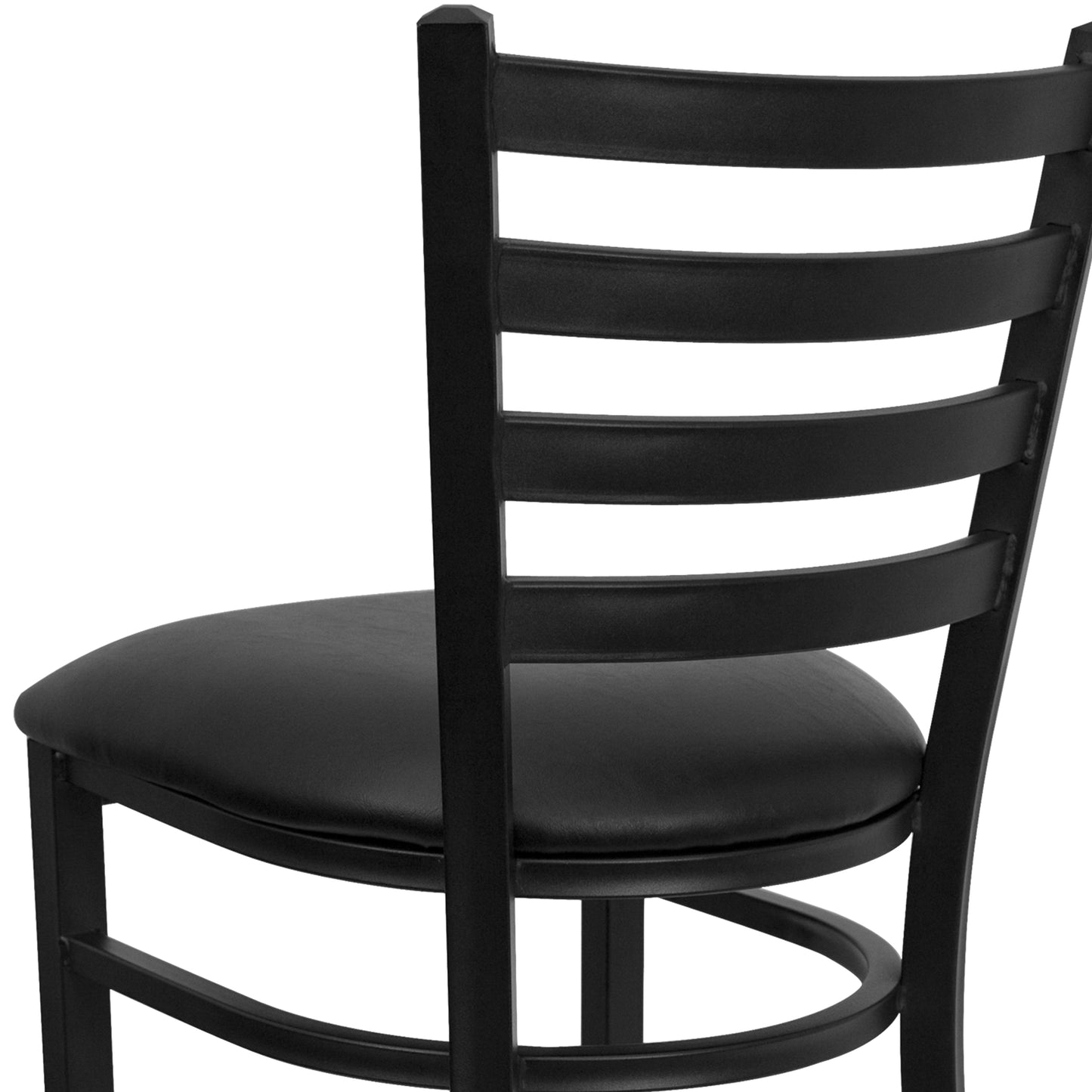 Black Ladder Stool-Black Seat XU-DG697BLAD-BAR-BLKV-GG