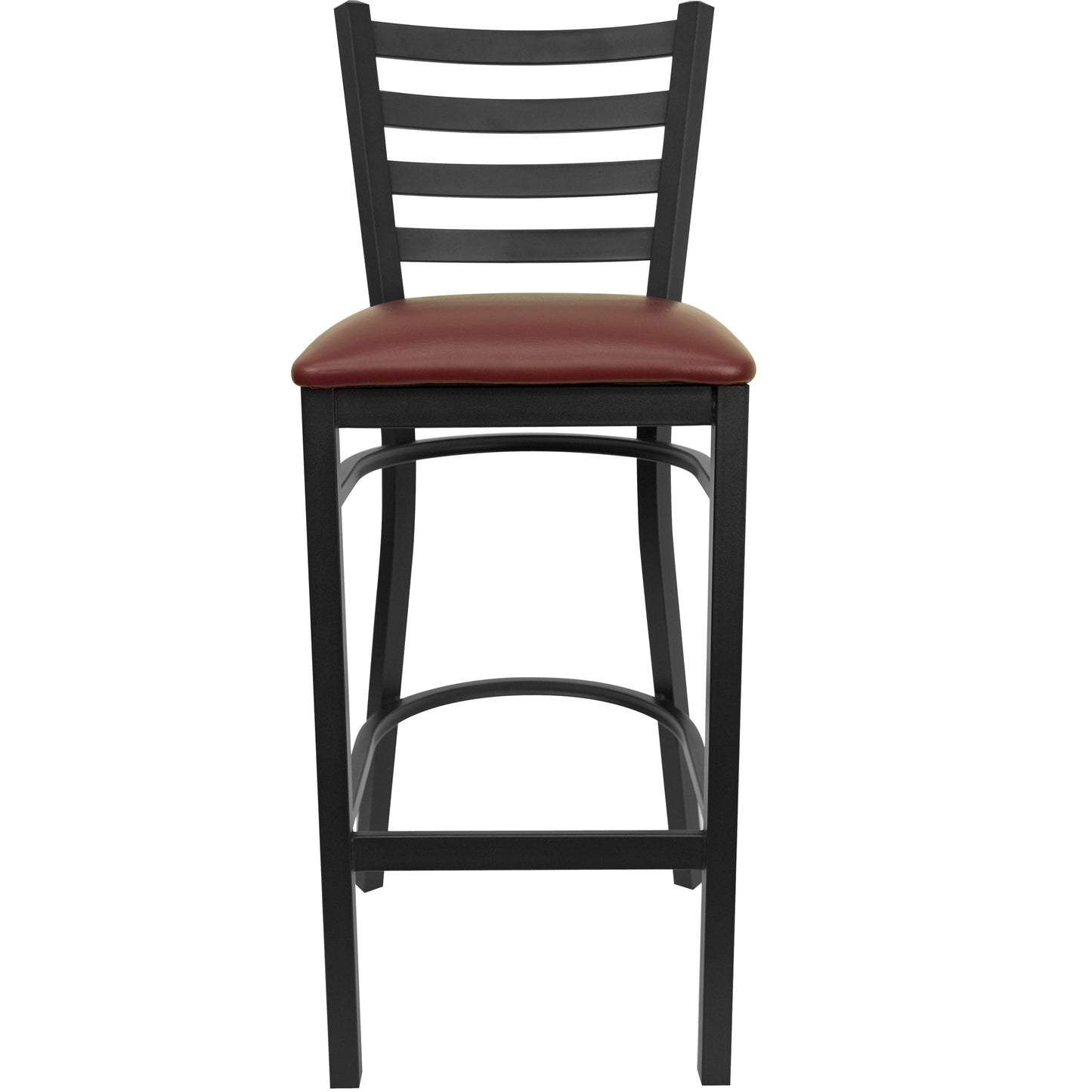 Black Ladder Stool-Burg Seat XU-DG697BLAD-BAR-BURV-GG