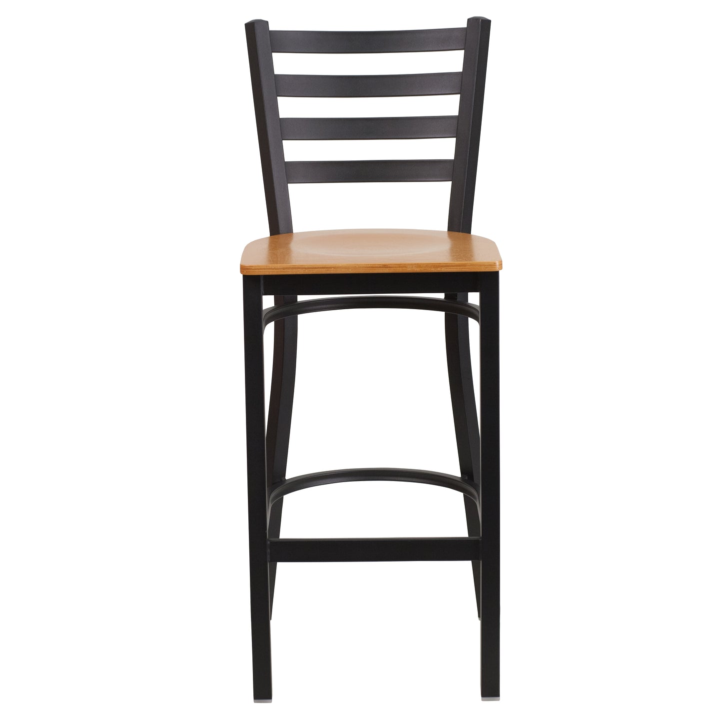 Black Ladder Stool-Nat Seat XU-DG697BLAD-BAR-NATW-GG