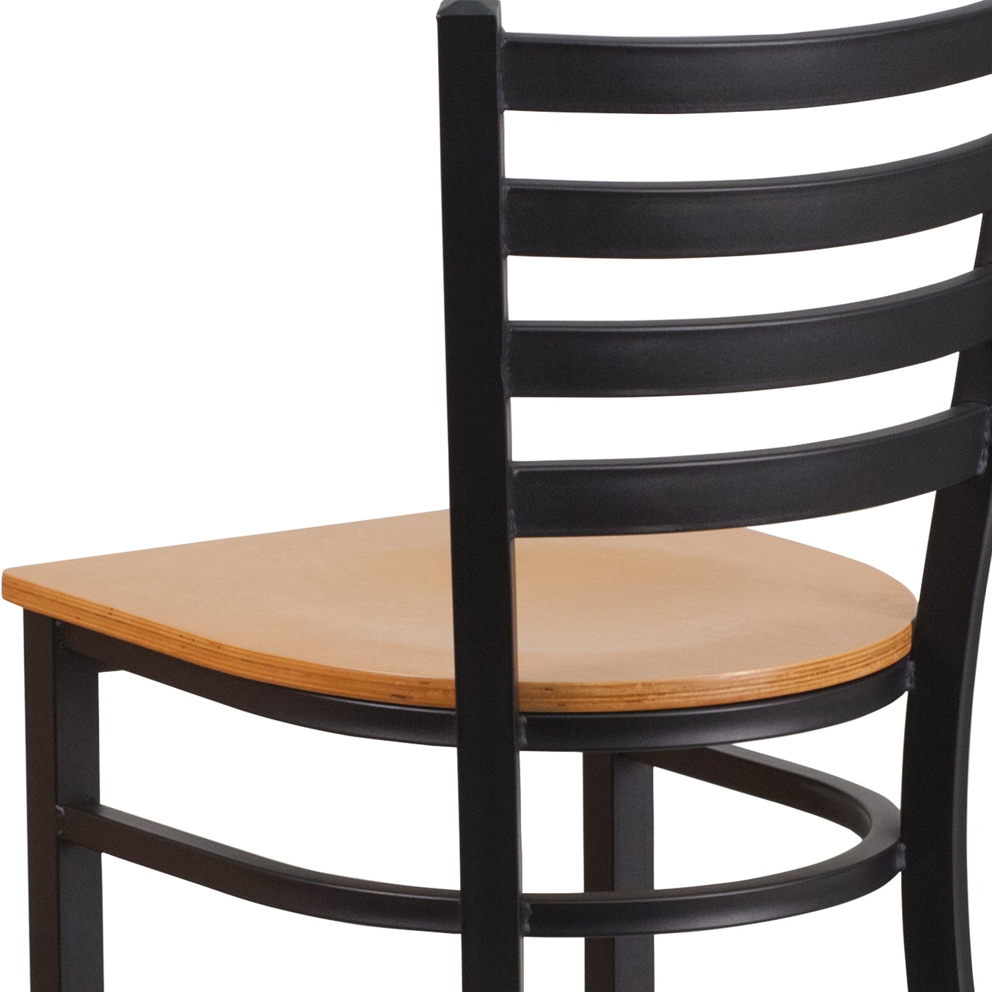 Black Ladder Stool-Nat Seat XU-DG697BLAD-BAR-NATW-GG