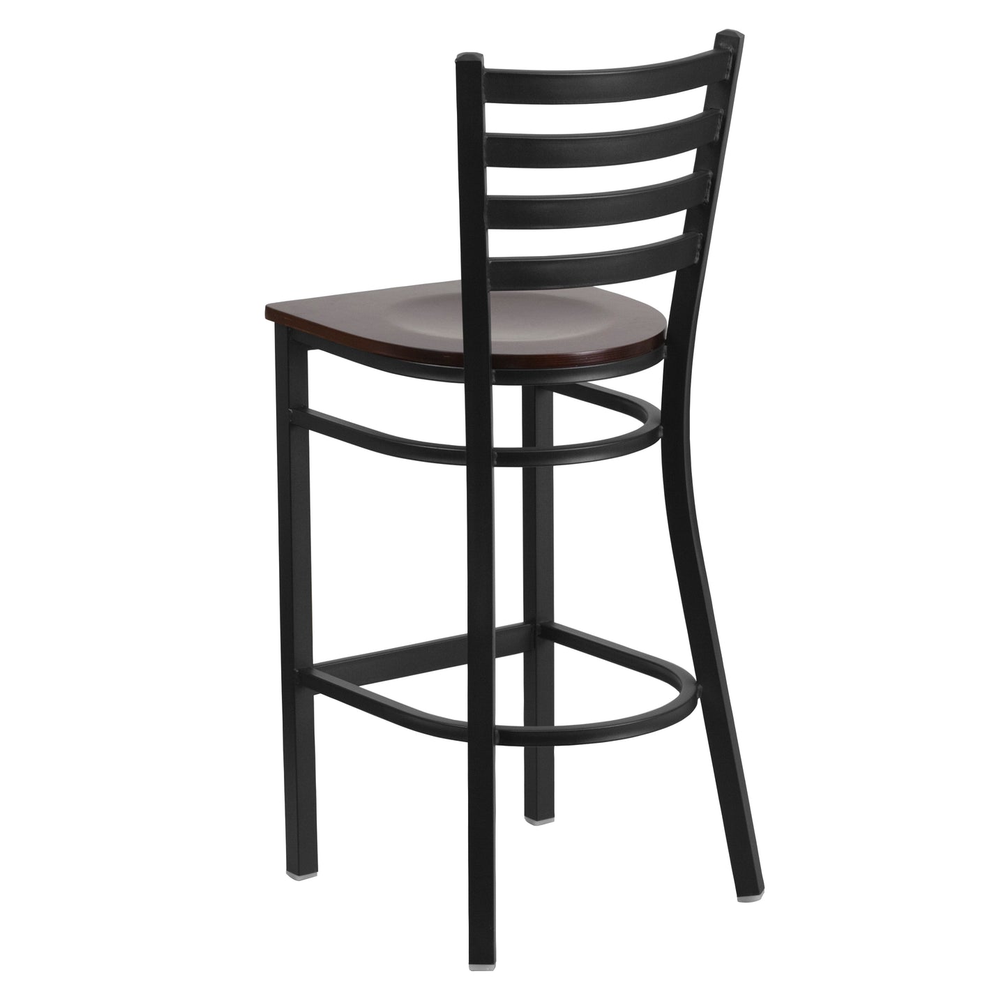 Black Ladder Stool-Wal Seat XU-DG697BLAD-BAR-WALW-GG