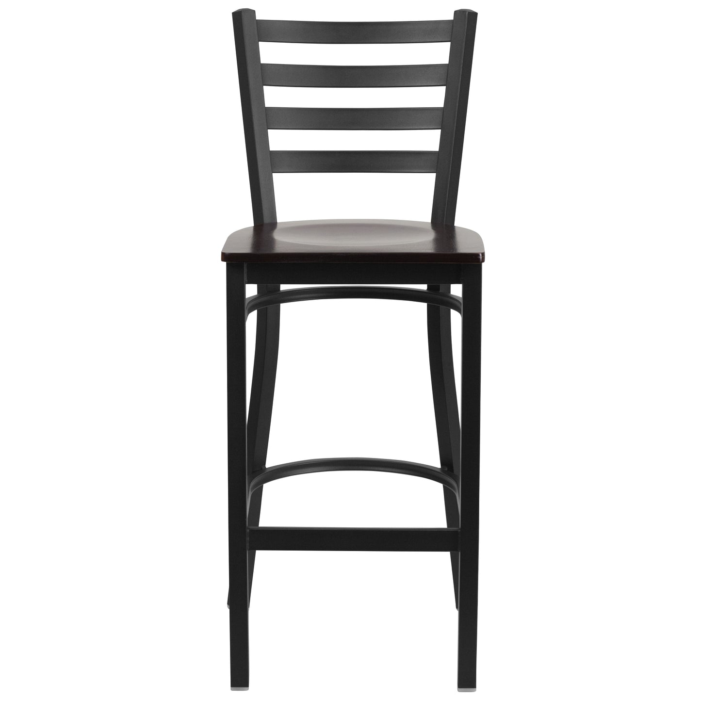 Black Ladder Stool-Wal Seat XU-DG697BLAD-BAR-WALW-GG