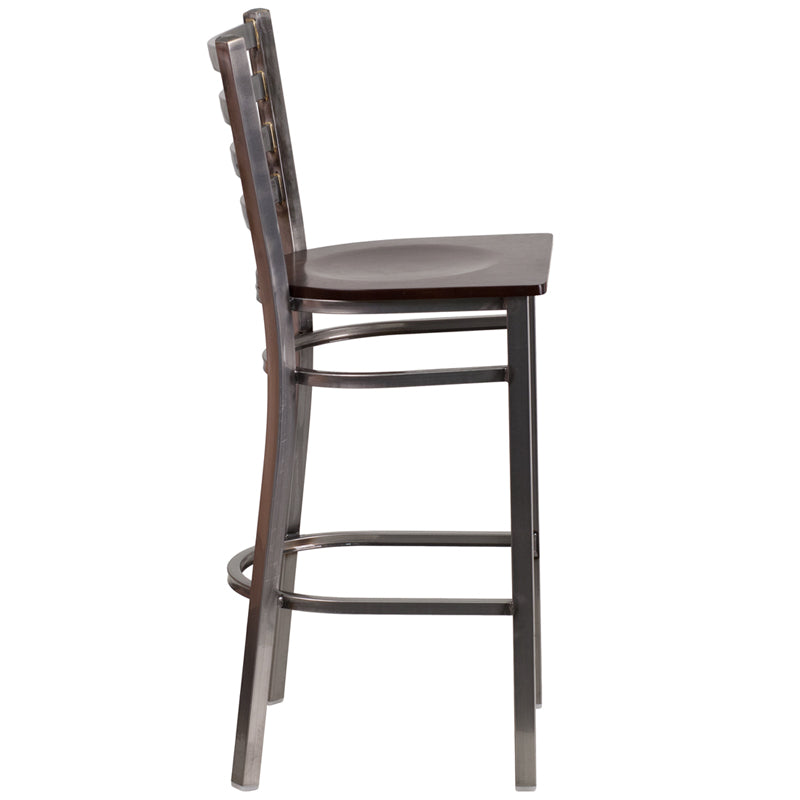 Clear Ladder Stool-Wal Seat XU-DG697BLAD-CLR-BAR-WALW-GG