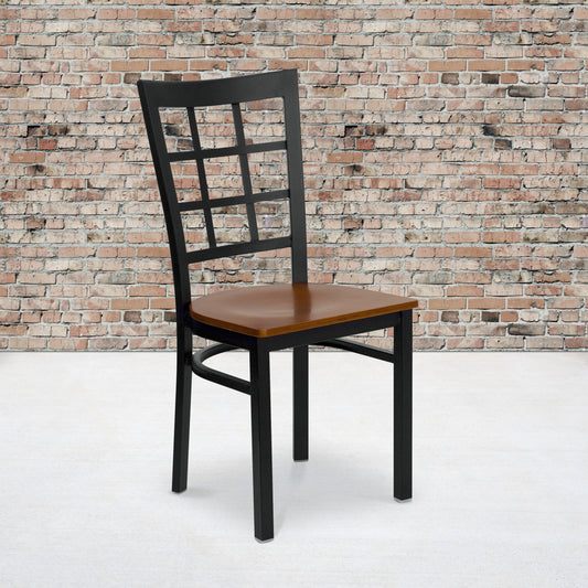 Black Window Chair-Cherry Seat XU-DG6Q3BWIN-CHYW-GG