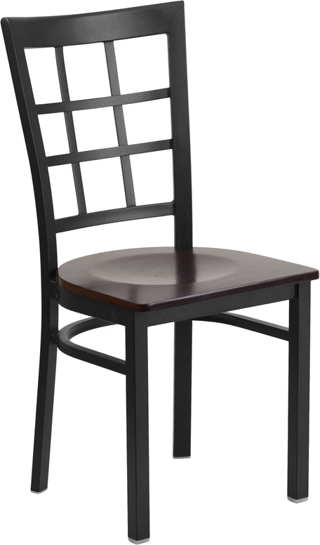 Black Window Chair-Wal Seat XU-DG6Q3BWIN-WALW-GG