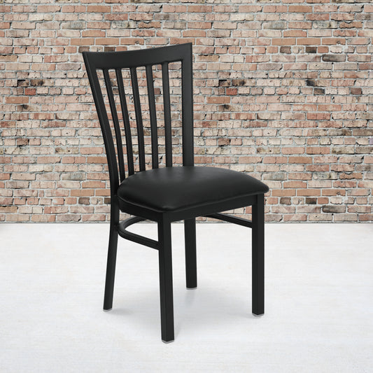 Black School Chair-Black Seat XU-DG6Q4BSCH-BLKV-GG