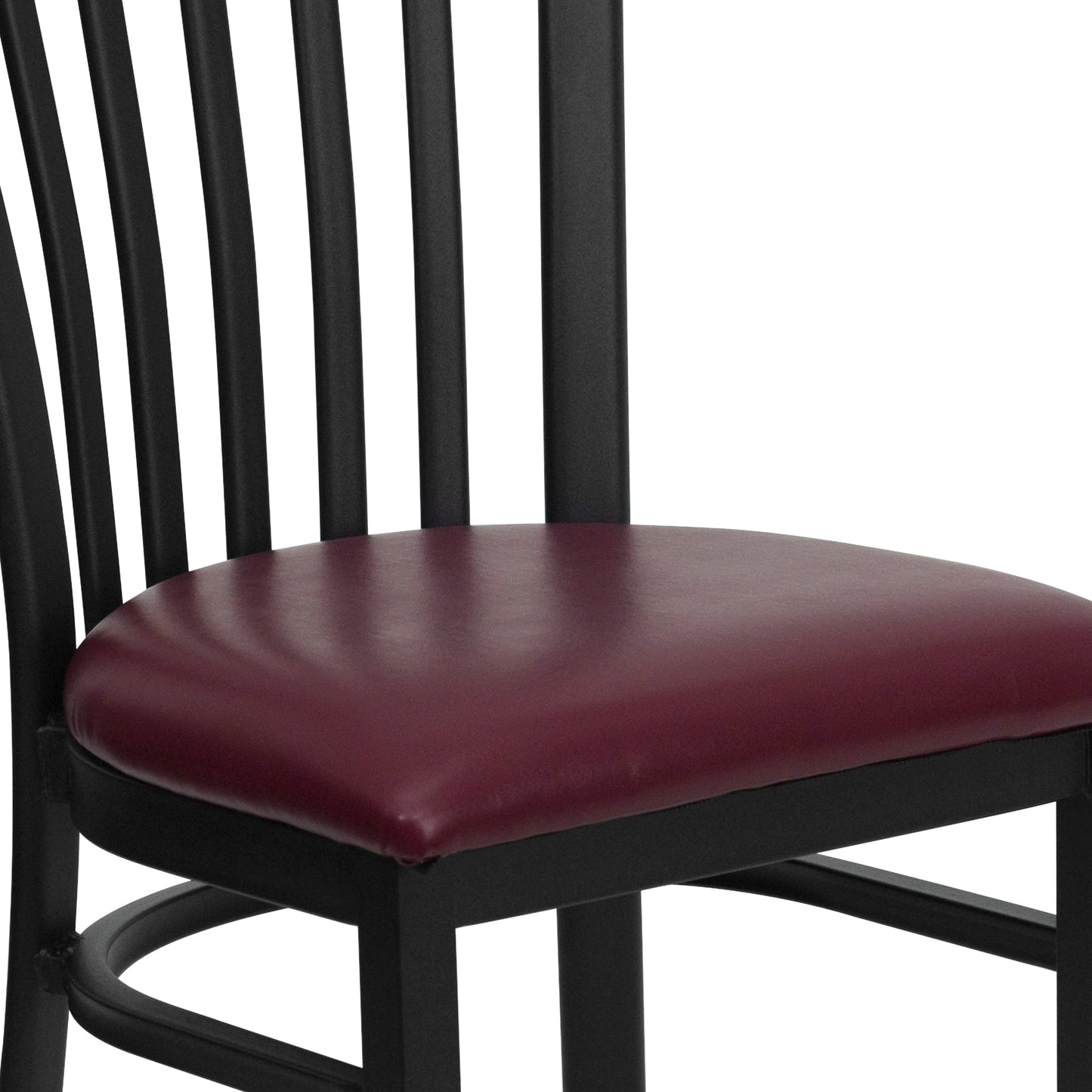 Black School Chair-Burg Seat XU-DG6Q4BSCH-BURV-GG