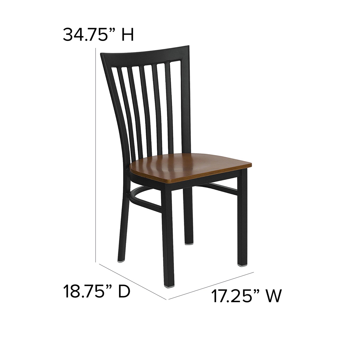 Black School Chair-Cherry Seat XU-DG6Q4BSCH-CHYW-GG