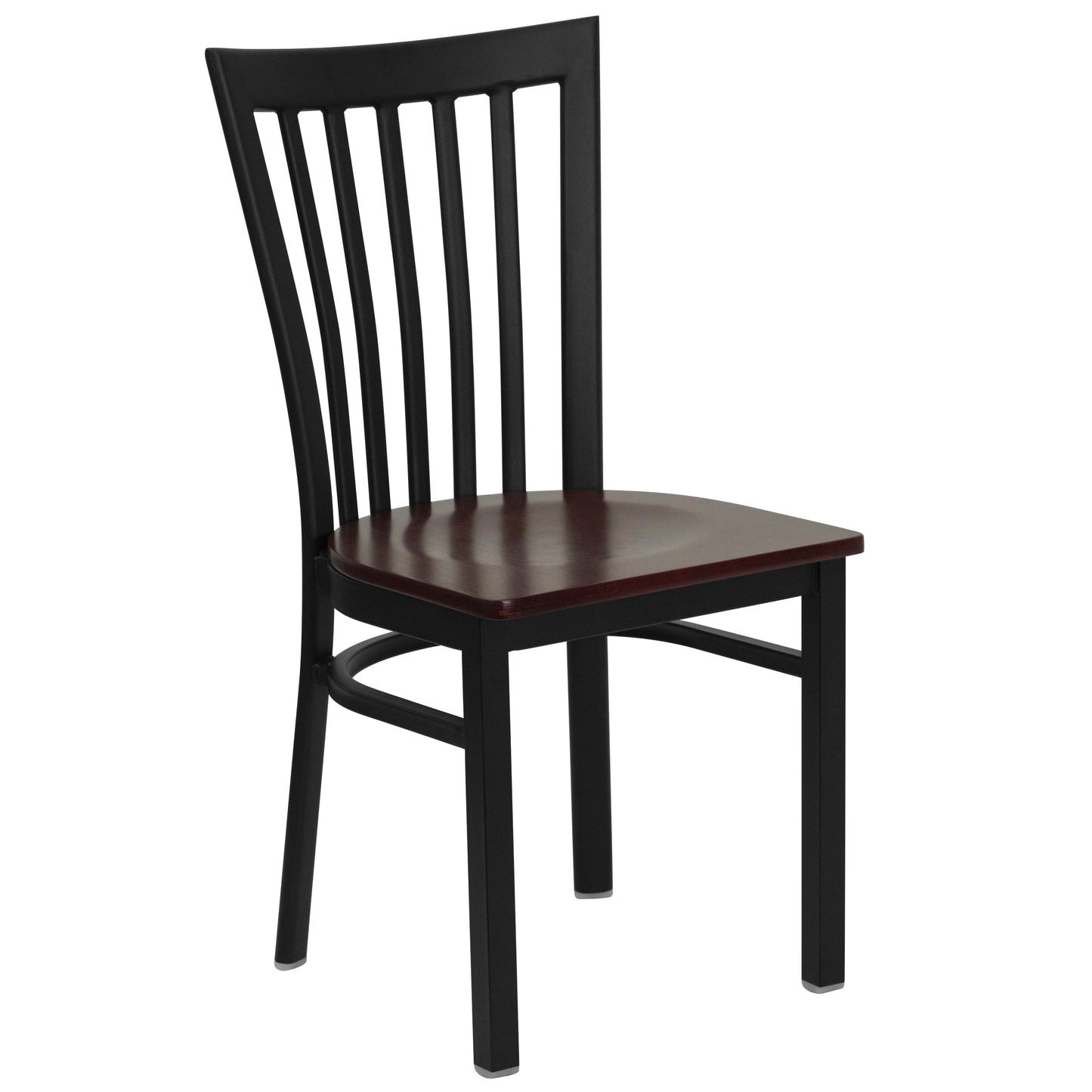 Black School Chair-Mah Seat XU-DG6Q4BSCH-MAHW-GG