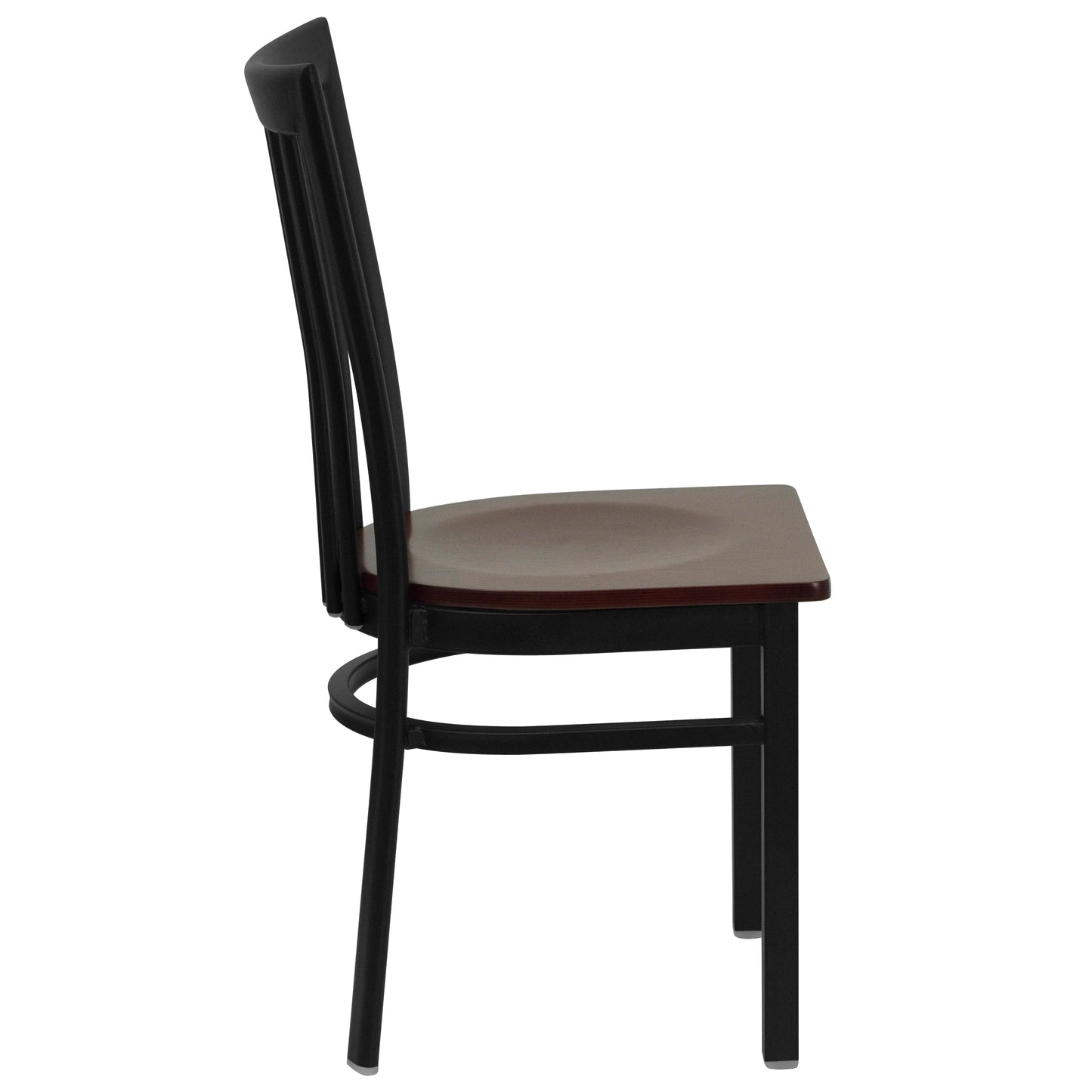 Black School Chair-Mah Seat XU-DG6Q4BSCH-MAHW-GG