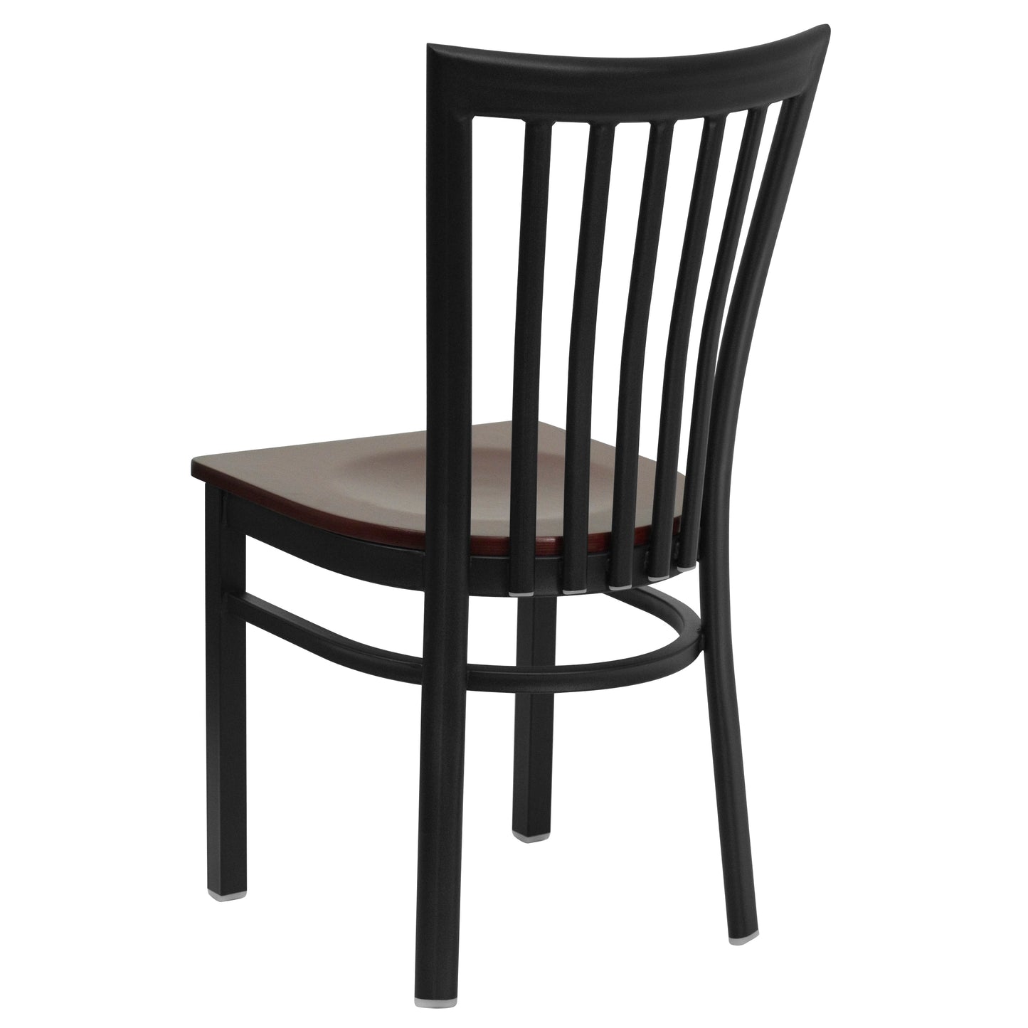 Black School Chair-Mah Seat XU-DG6Q4BSCH-MAHW-GG