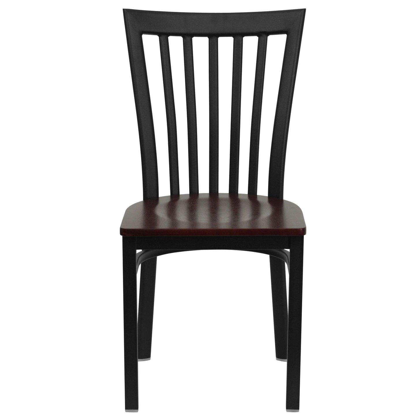 Black School Chair-Mah Seat XU-DG6Q4BSCH-MAHW-GG