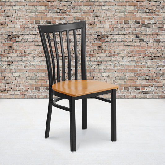 Black School Chair-Nat Seat XU-DG6Q4BSCH-NATW-GG